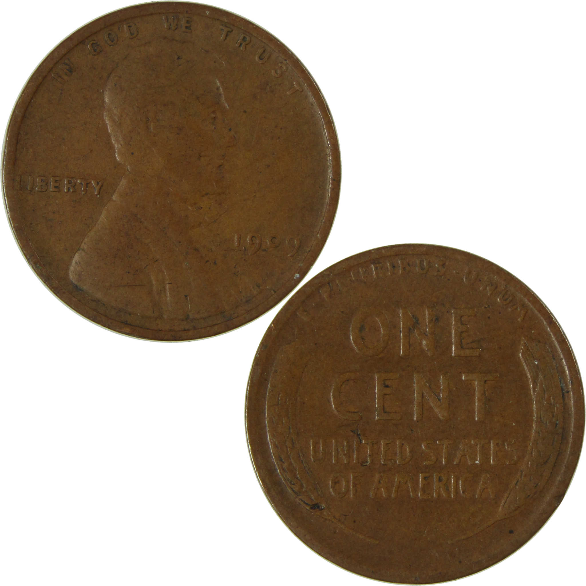 1909 Lincoln Wheat Cent F Fine Penny 1c Coin Collectible SKU:I26757