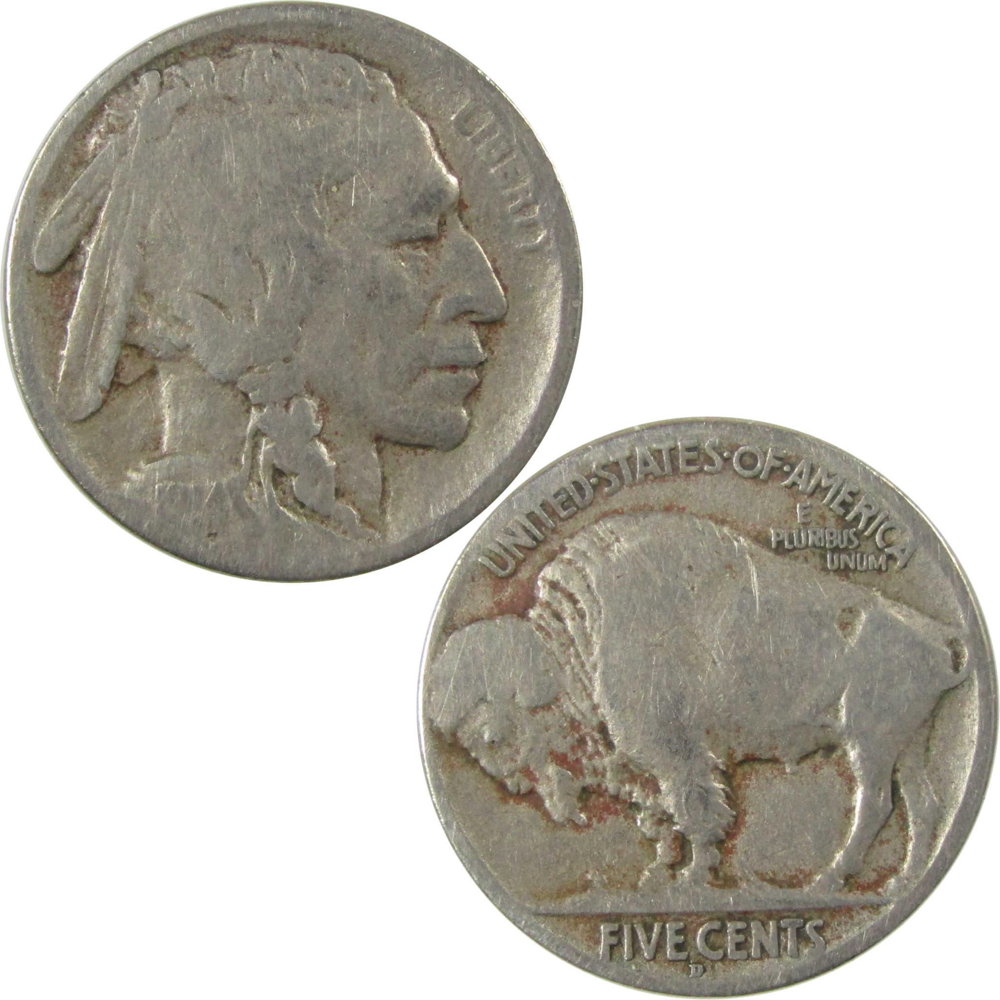 1914 D Indian Head Buffalo Nickel AG About Good 5c Coin SKU:I25802