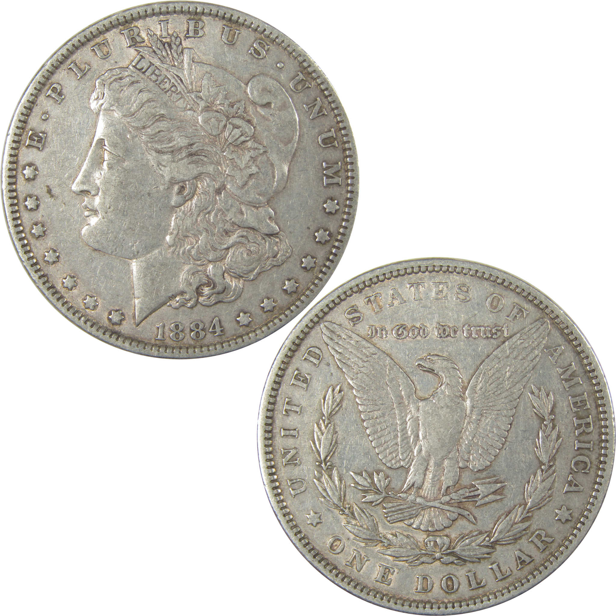 1884 Morgan Dollar XF EF Extremely Fine Silver $1 Coin SKU:CPC1017 - Morgan coin - Morgan silver dollar - Morgan silver dollar for sale - Profile Coins & Collectibles