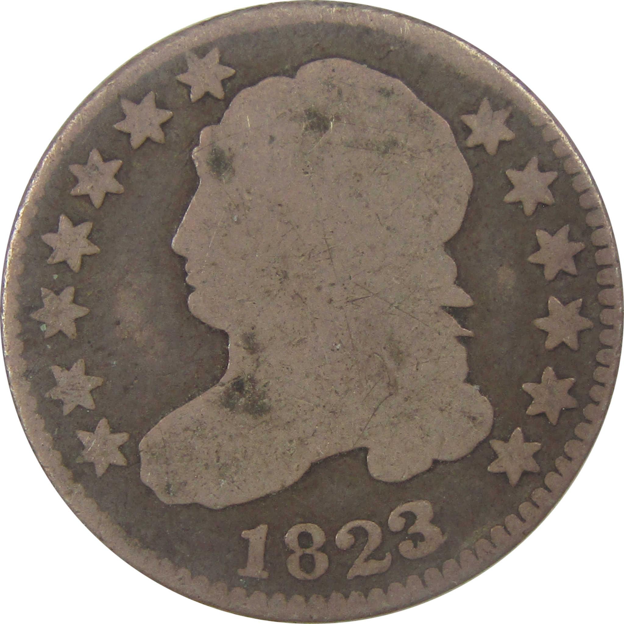 1823/2 Capped Bust Dime AG About Good Silver 10c Coin SKU:I21647