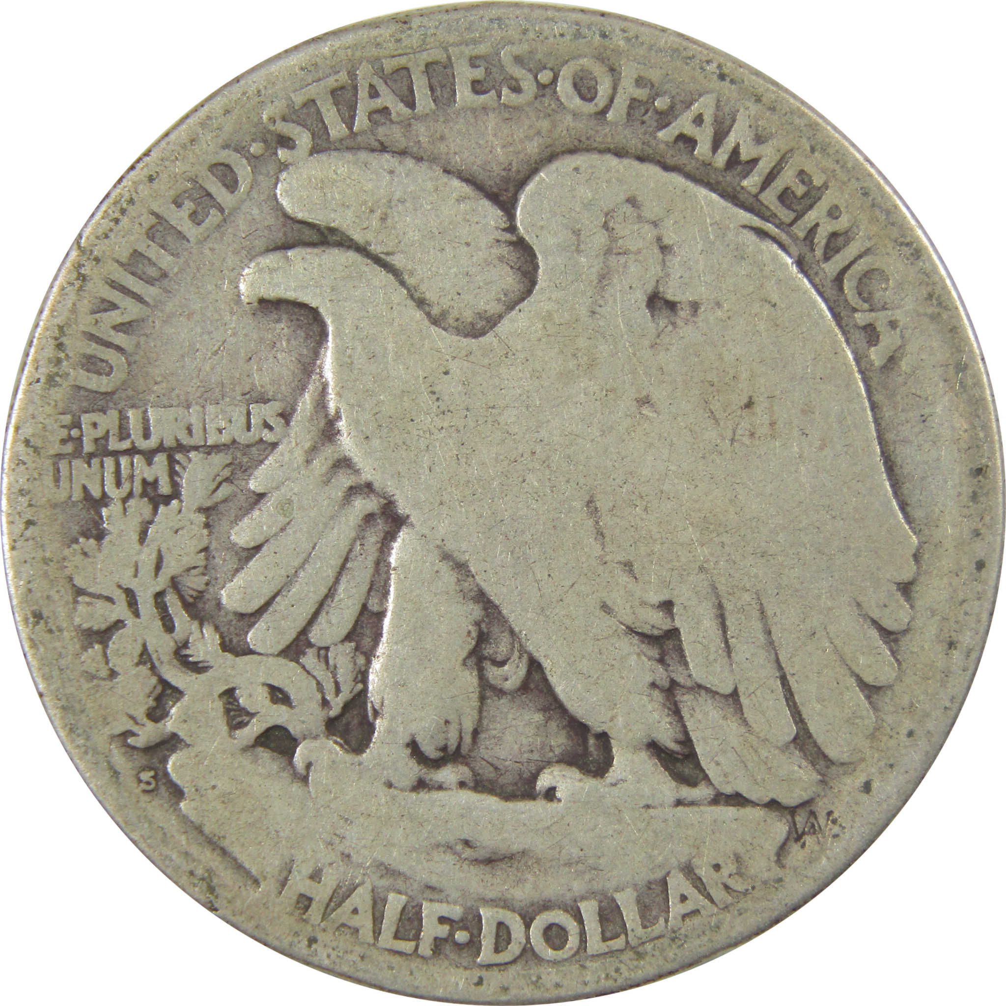 1921 S Liberty Walking Silver Half Dollar AG About Good SKU:I24105