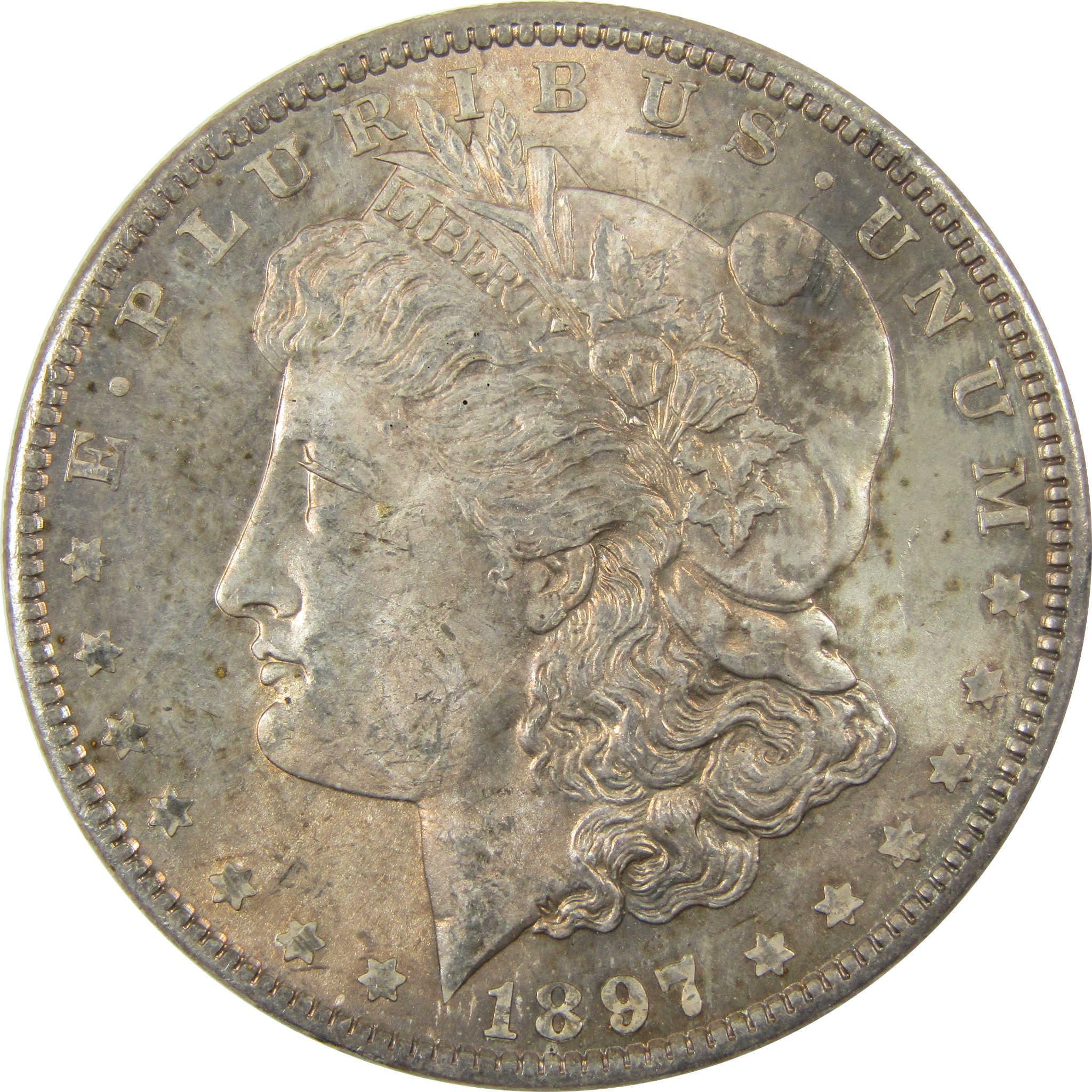1897 VAM-6A Pitted Reverse Morgan Silver Dollar Unc SKU:CP1401 - Morgan coin - Morgan silver dollar - Morgan silver dollar for sale - Profile Coins & Collectibles