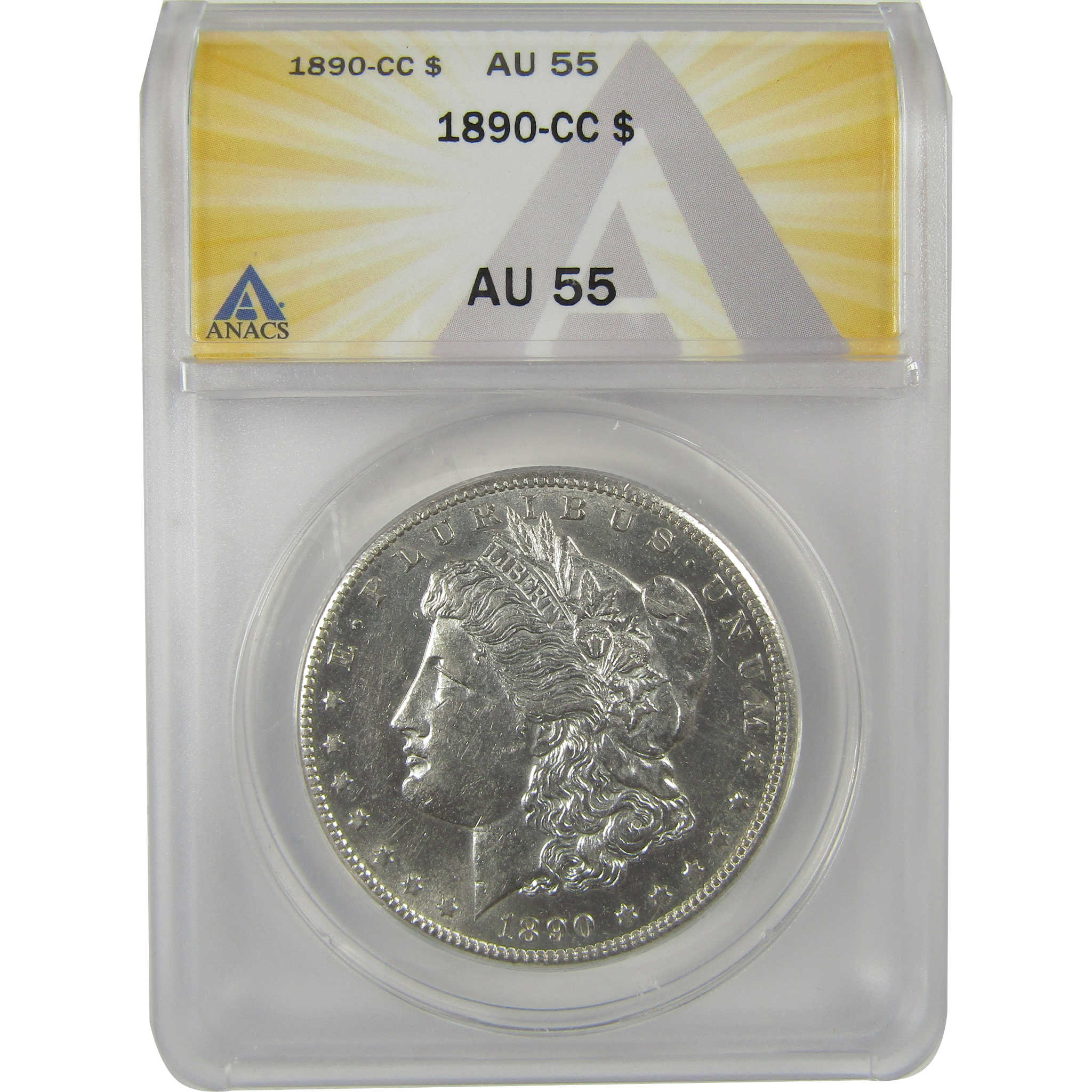 1890 CC Morgan Dollar AU 55 ANACS Silver $1 Coin SKU:I20786 - Morgan coin - Morgan silver dollar - Morgan silver dollar for sale - Profile Coins & Collectibles