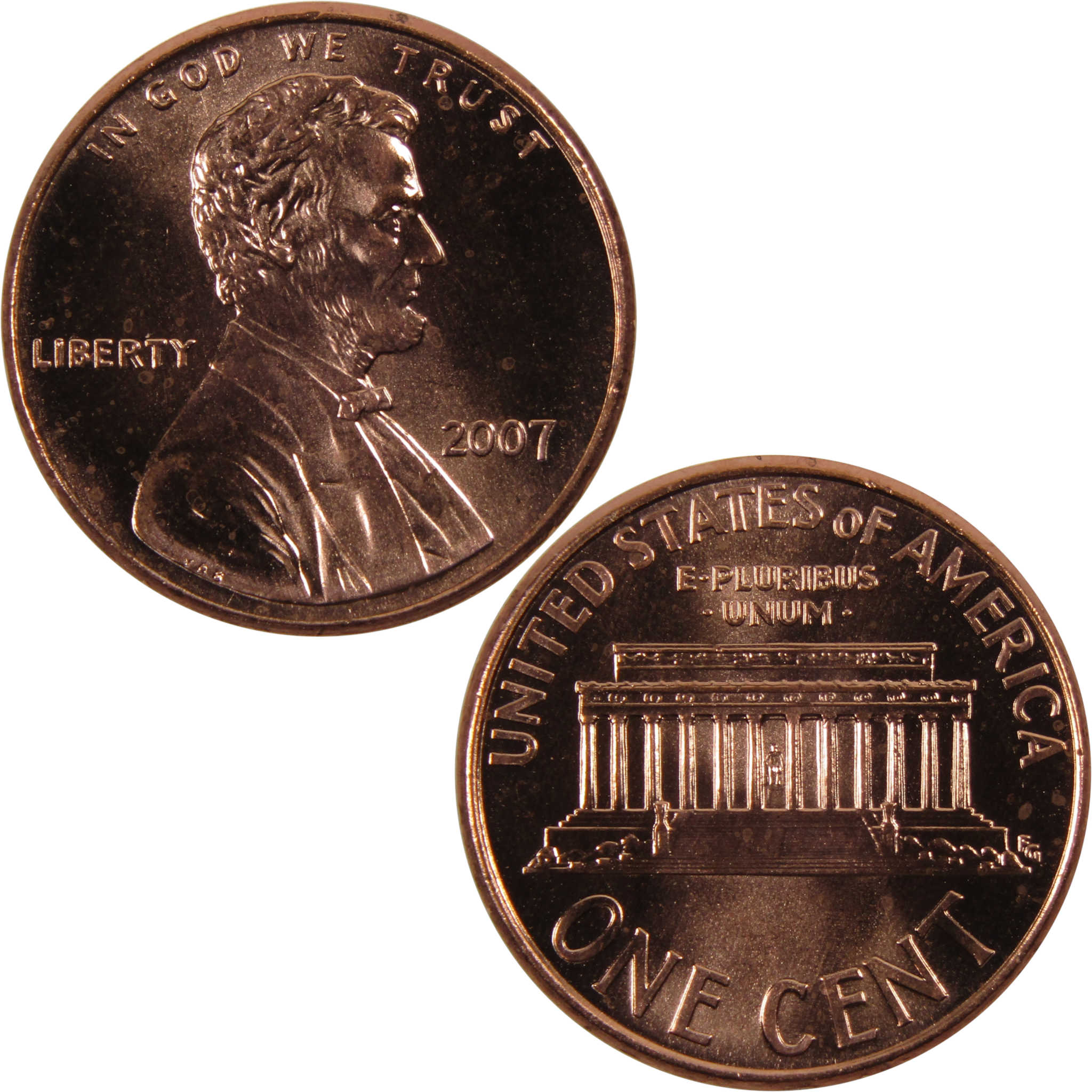 2007 Lincoln Memorial Cent BU Uncirculated Penny 1c Coin