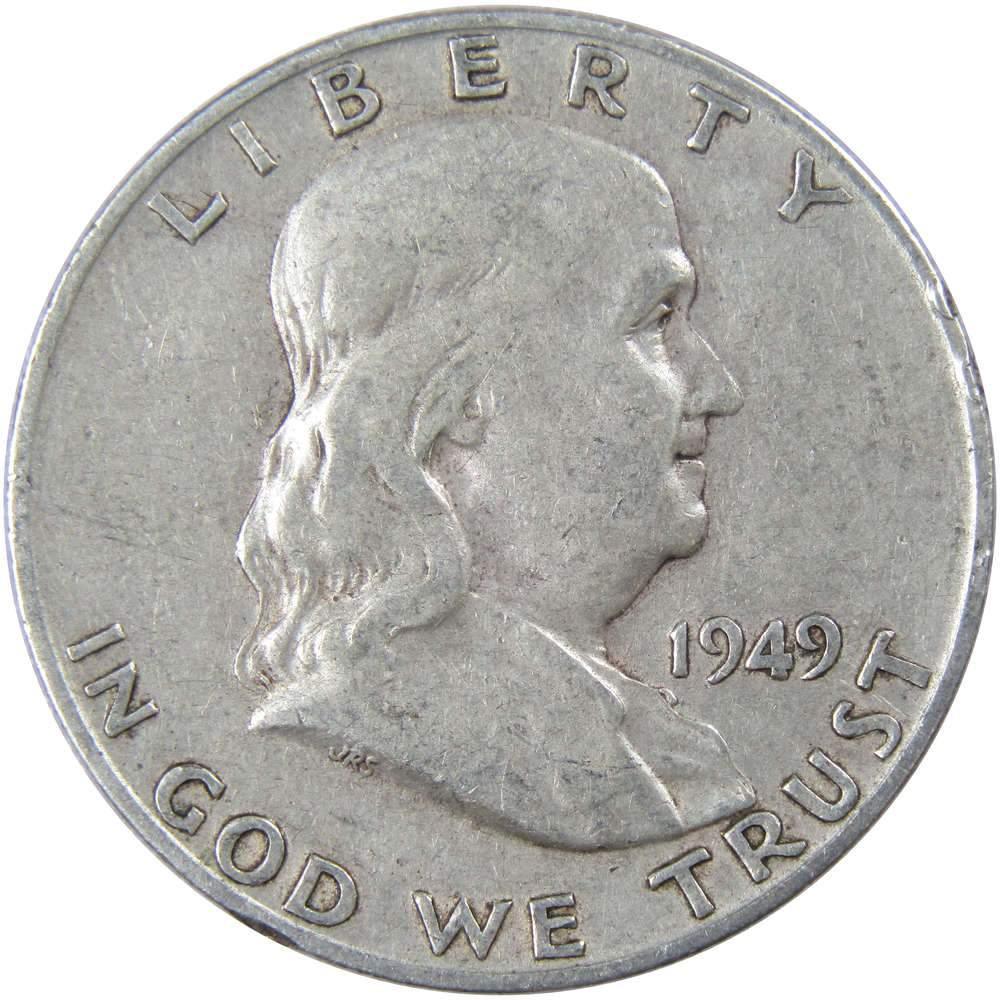 1949 D Franklin Half Dollar VF Very Fine Silver 50c Coin