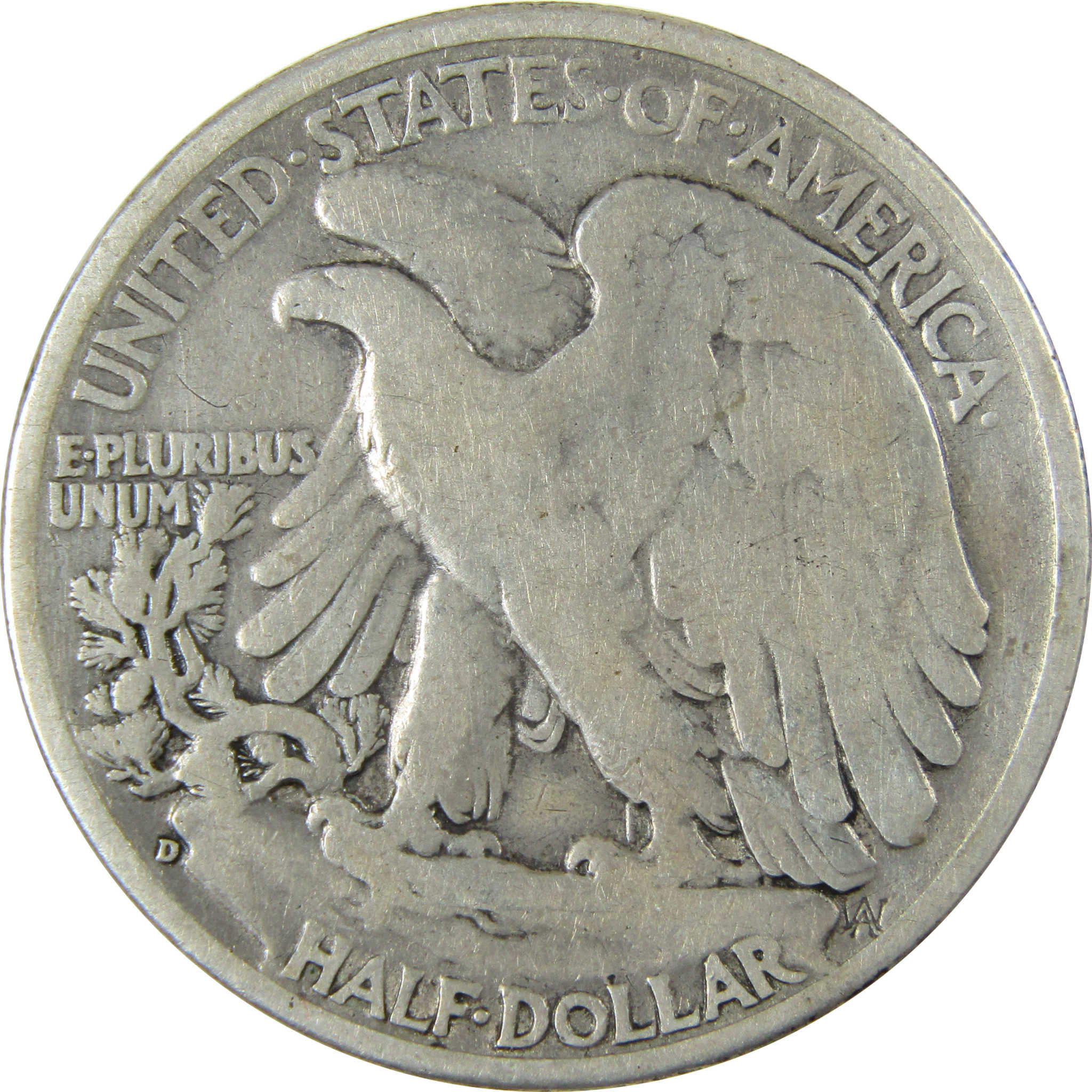 1938 D Liberty Walking Silver 50c VG Very Good Details SKU:I26011