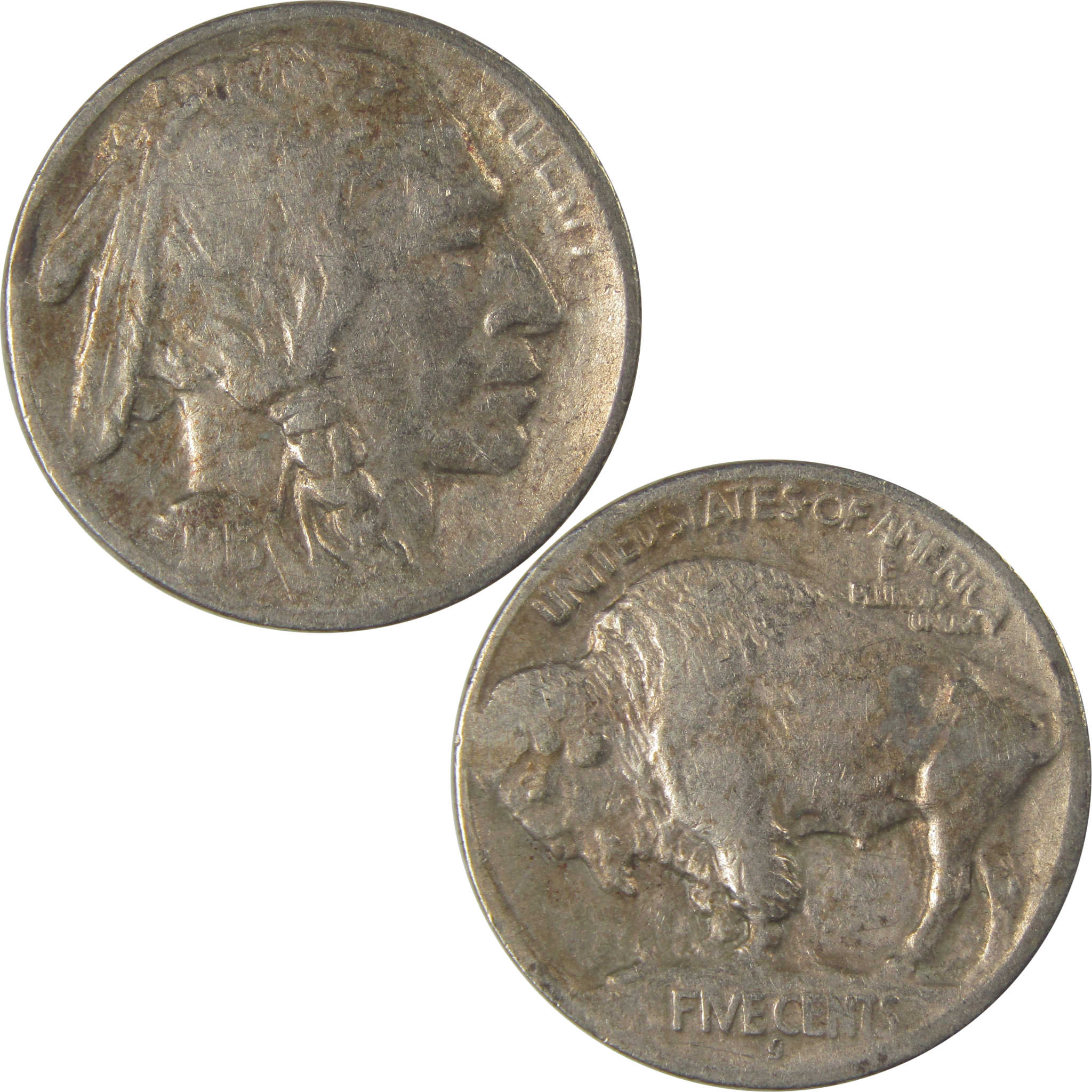 1913 S Type 1 Indian Head Buffalo Nickel F Fine Details SKU:I22910