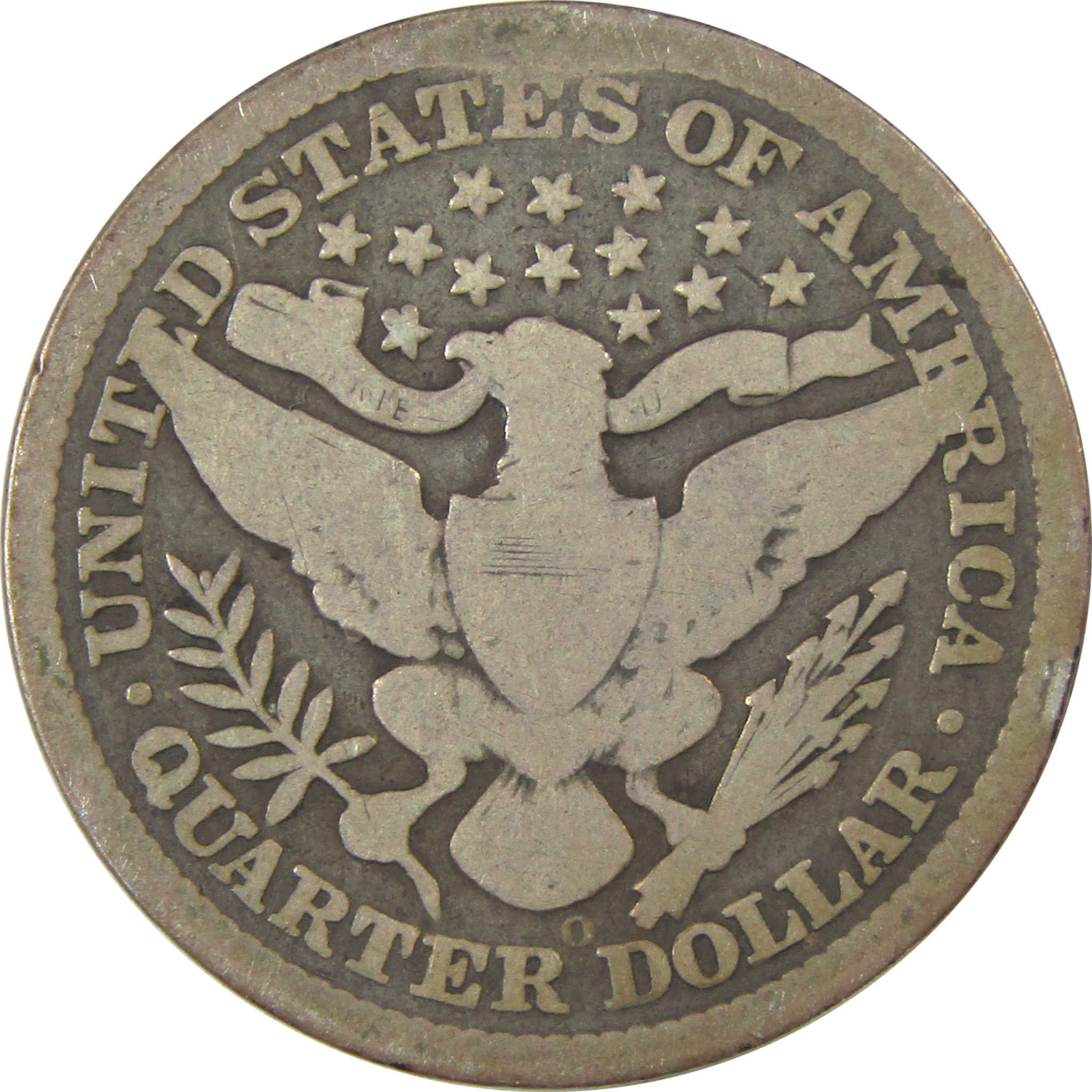 1896 O Barber Quarter AG About Good Silver 25c Coin SKU:I21869