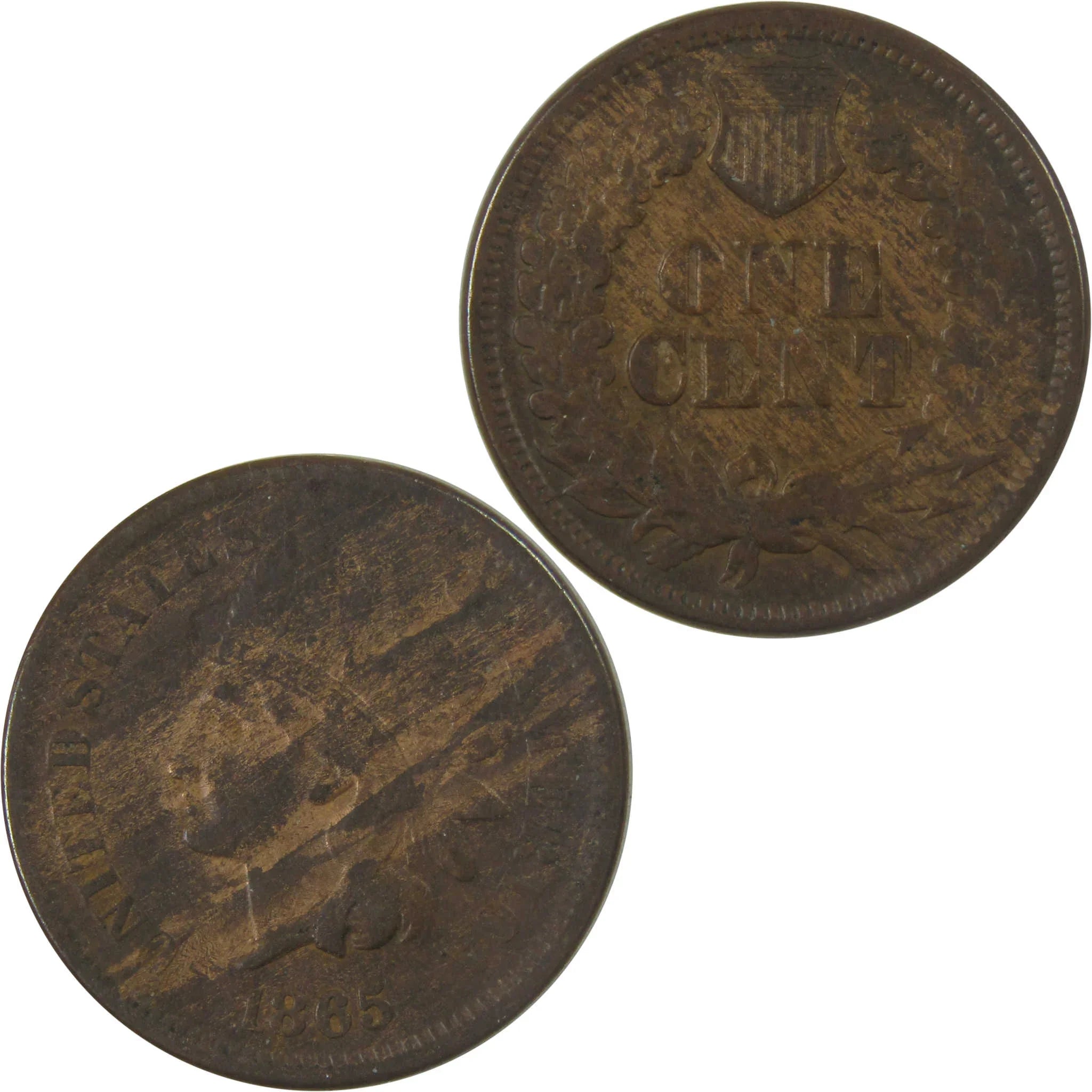 1865 Indian Head Cent VF Very Fine Penny 1c Coin SKU:I24574