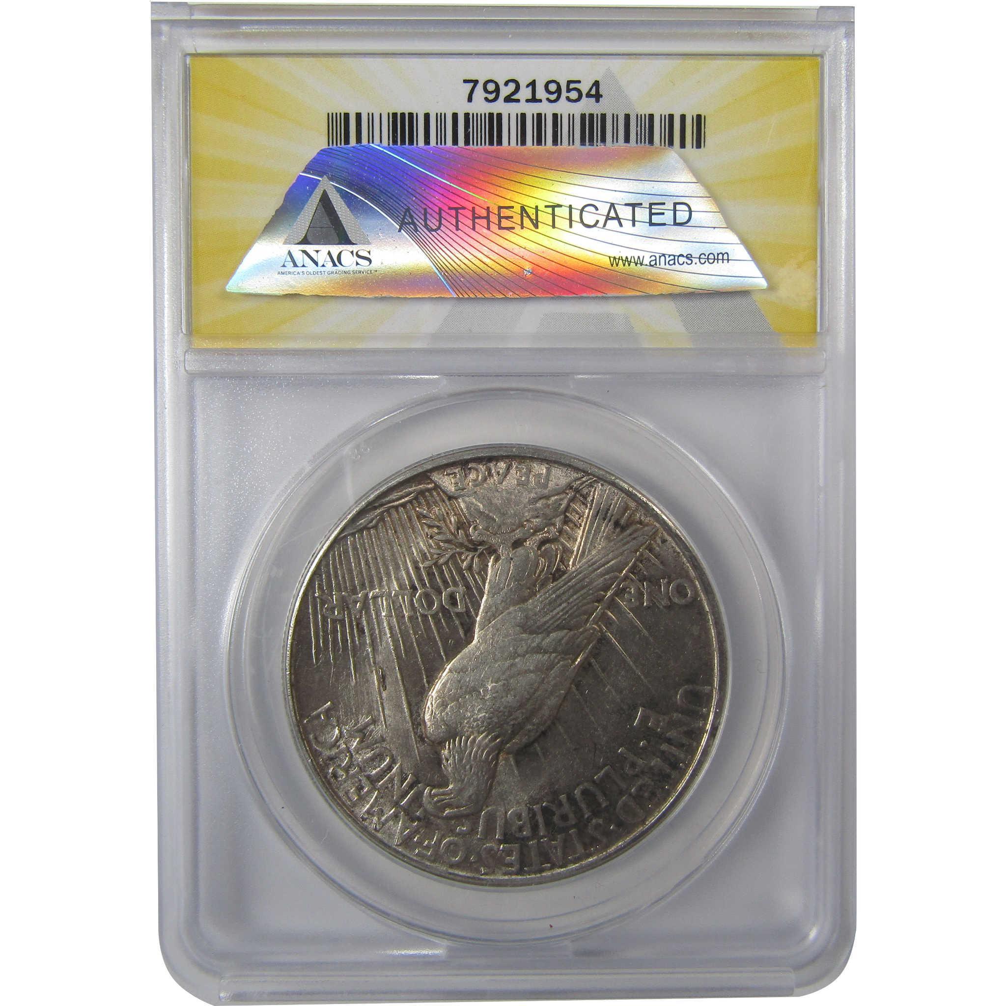 1921 High Relief Peace Dollar MS 63 ANACS Uncirculated SKU:I25031