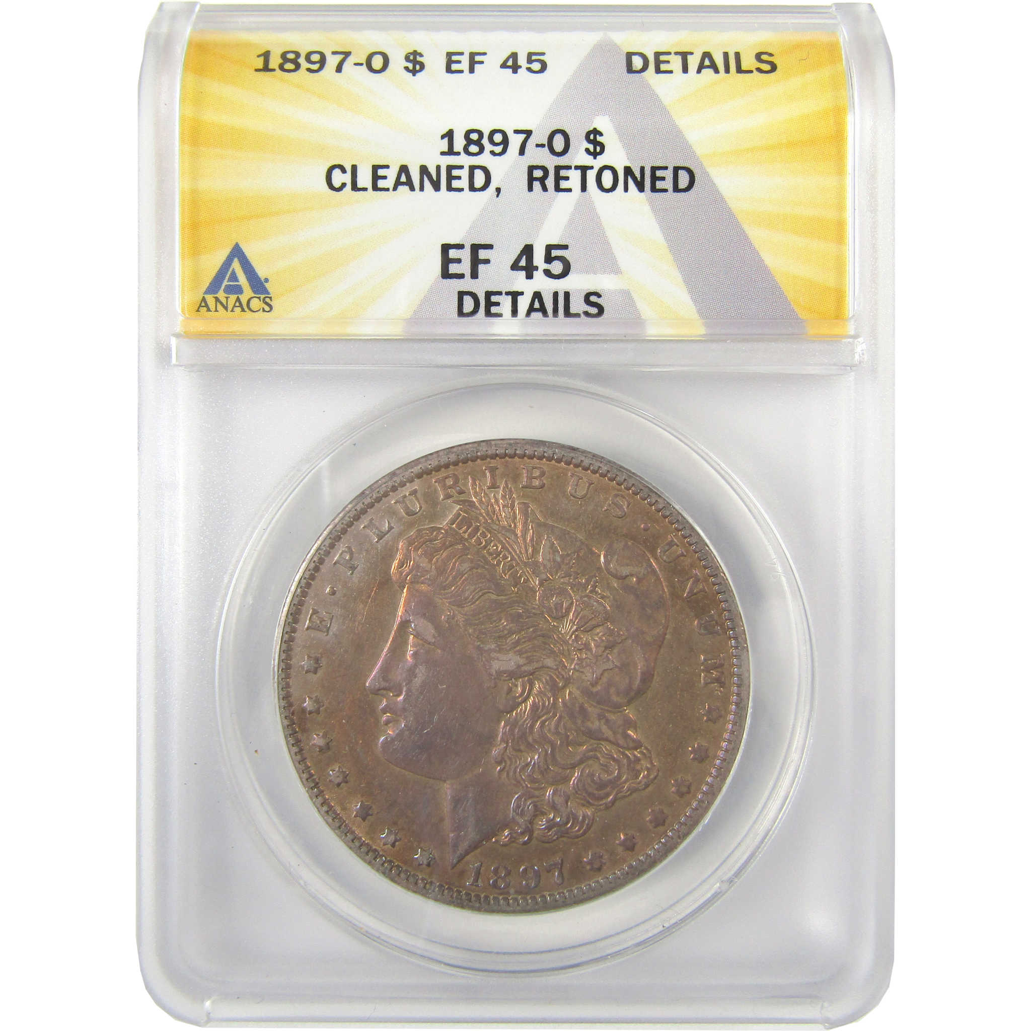 1897 O Morgan Dollar EF 45 Details ANACS Silver $1 Coin SKU:I19238 - Morgan coin - Morgan silver dollar - Morgan silver dollar for sale - Profile Coins & Collectibles