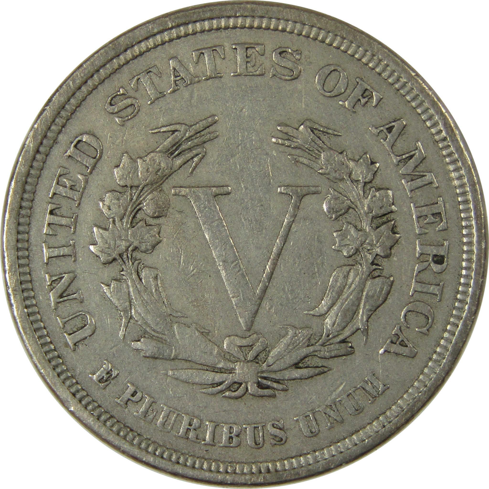1883 No Cents Liberty Head V Nickel VF Very Fine 5c Coin SKU:I26511