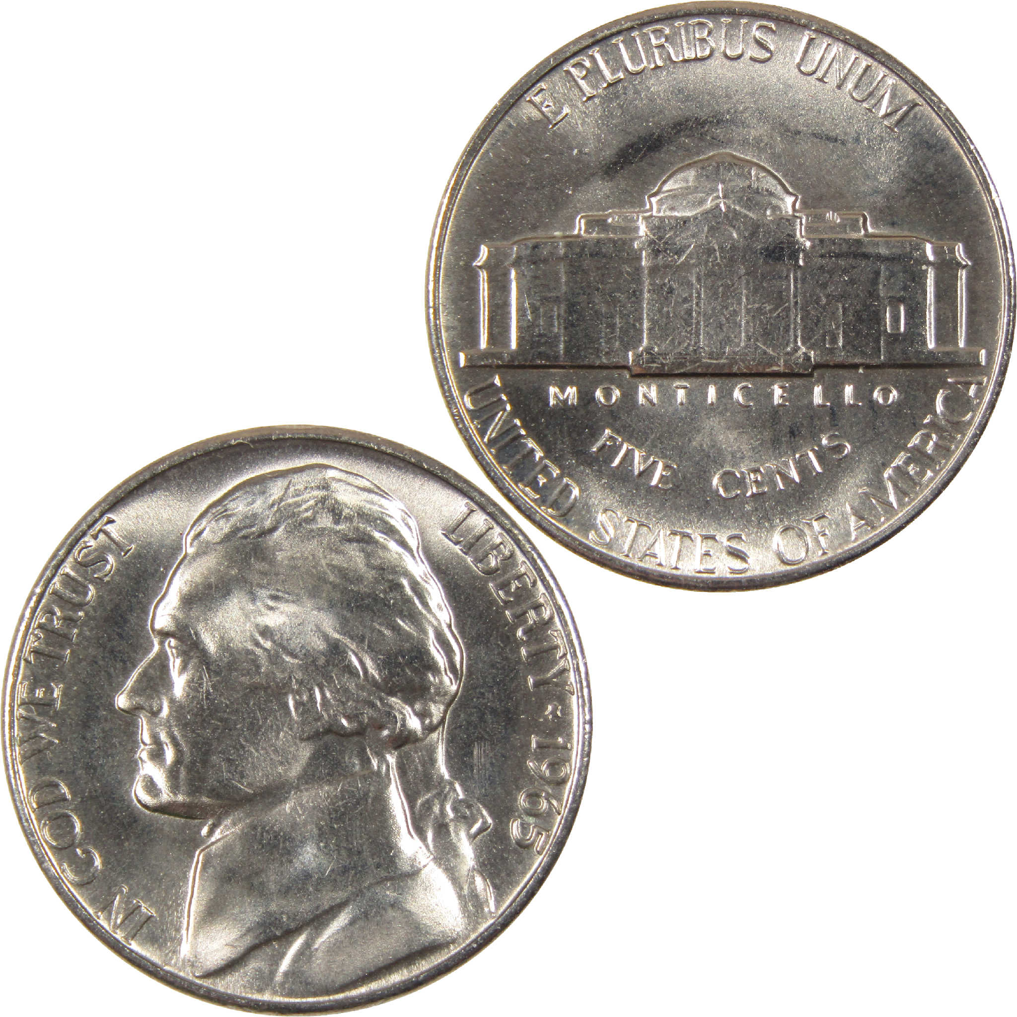1965 SMS Jefferson Nickel Uncirculated 5c Coin