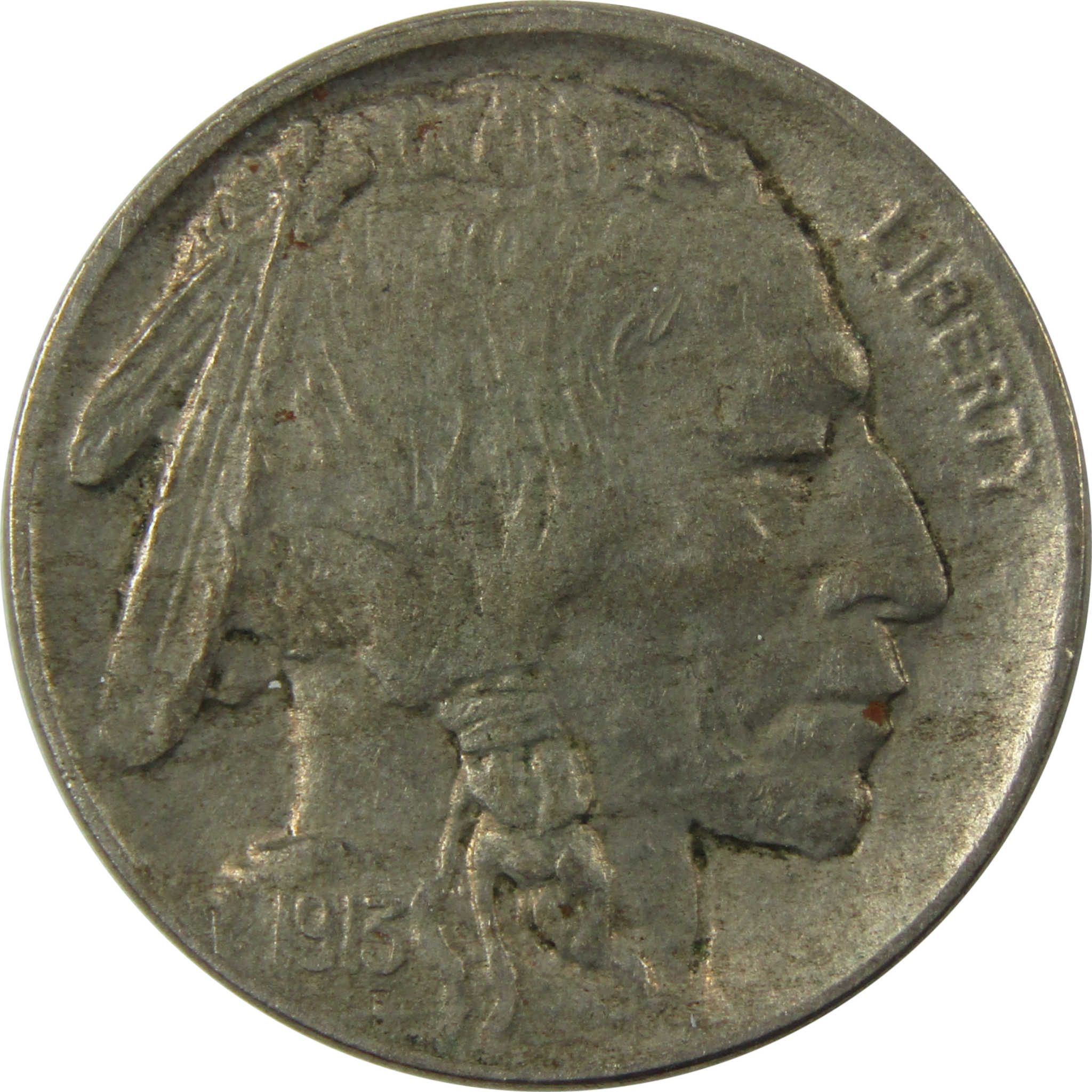 1913 D Type 1 Indian Head Buffalo 5c AU About Uncirculated SKU:I24981