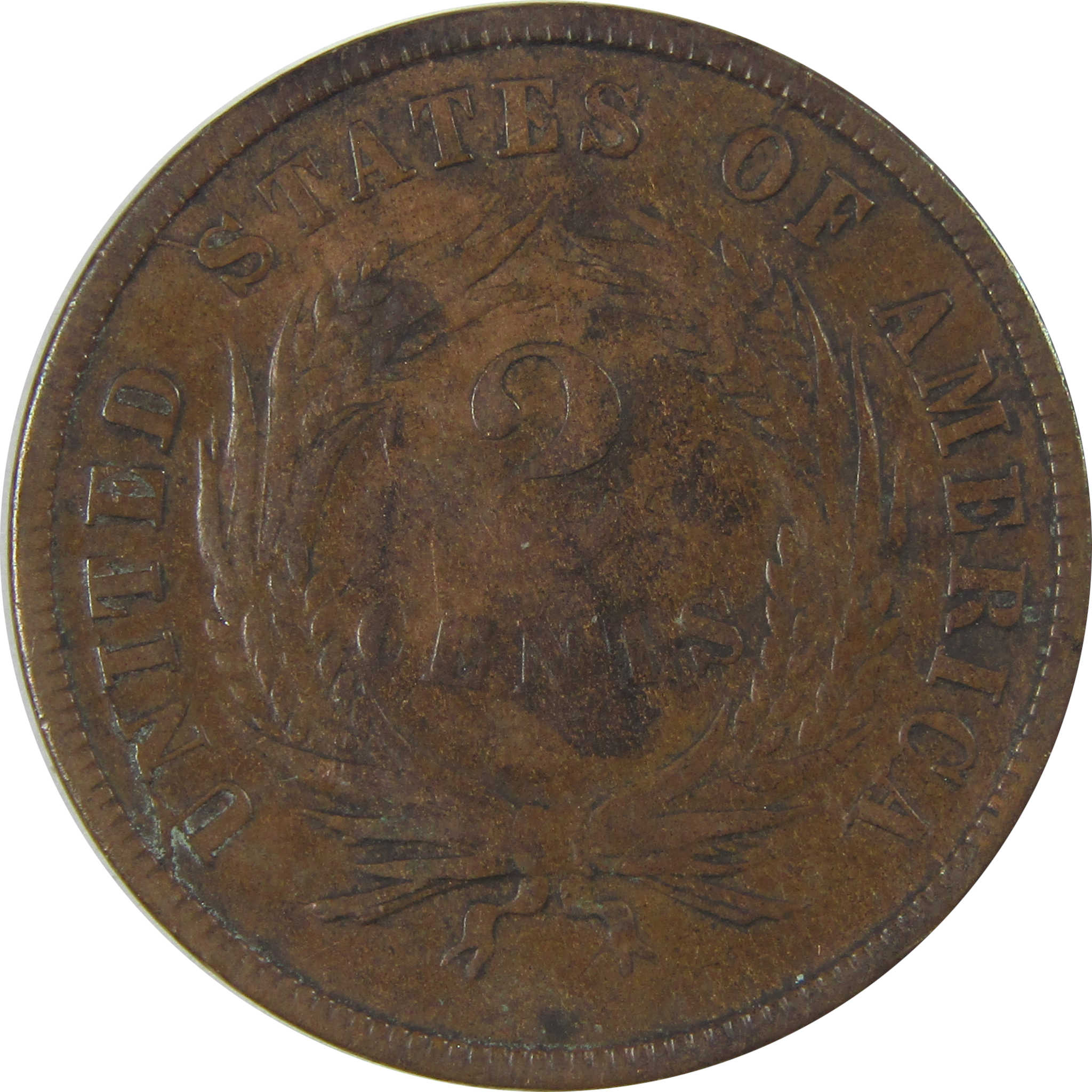 1867 Two Cent Piece F Fine 2c Coin SKU:CP26