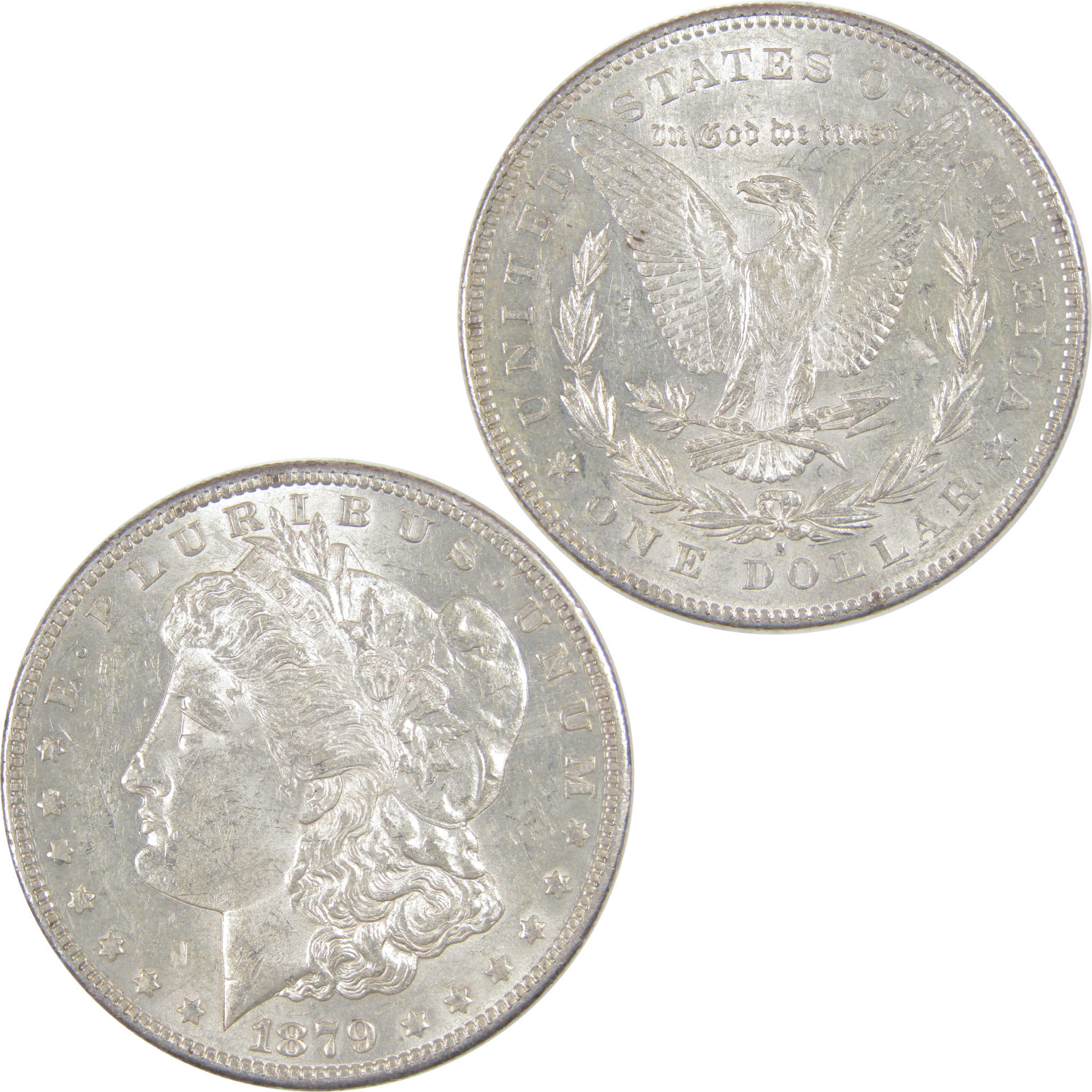 1879 S Rev 78 Morgan Dollar AU About Uncirculated Silver $1 SKU:I17203 - Morgan coin - Morgan silver dollar - Morgan silver dollar for sale - Profile Coins & Collectibles