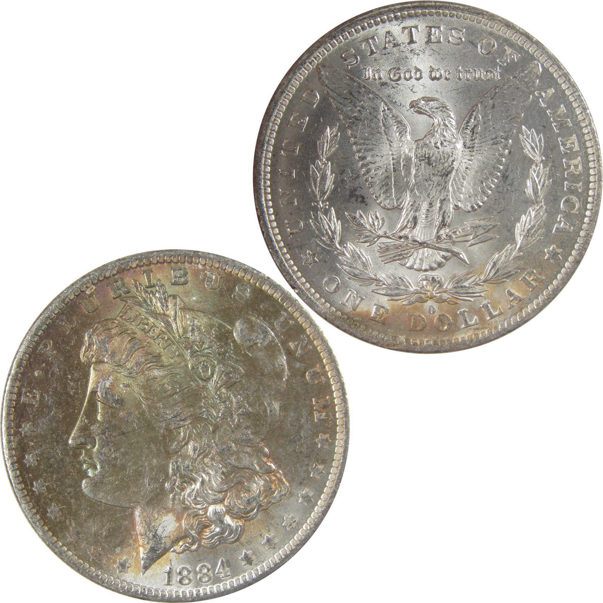1884 O Morgan Silver Dollar BU Choice Uncirculated Toned SKU:I24197
