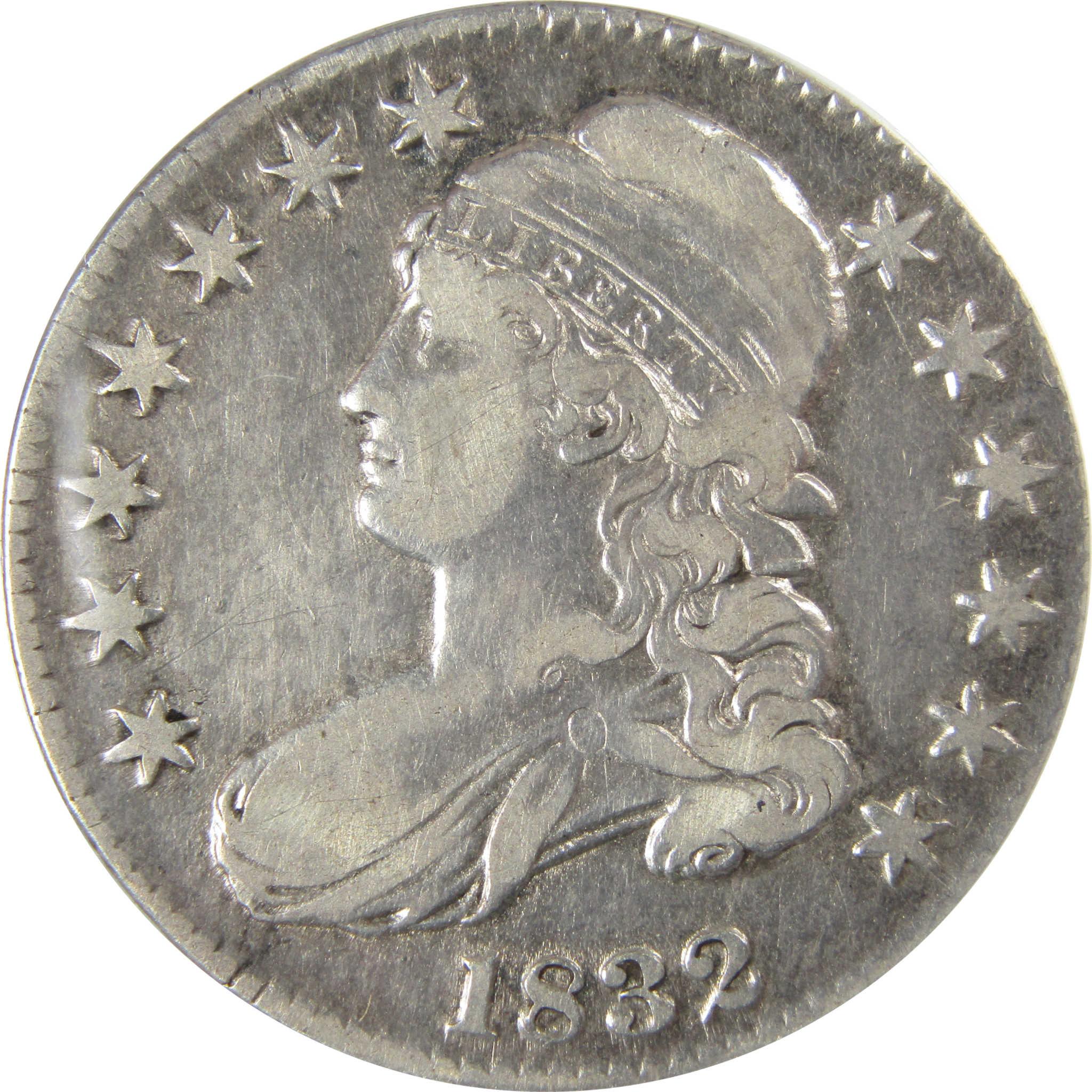 1832 Small Letters Capped Bust 50c VF 20 Details ANACS SKU:CP782