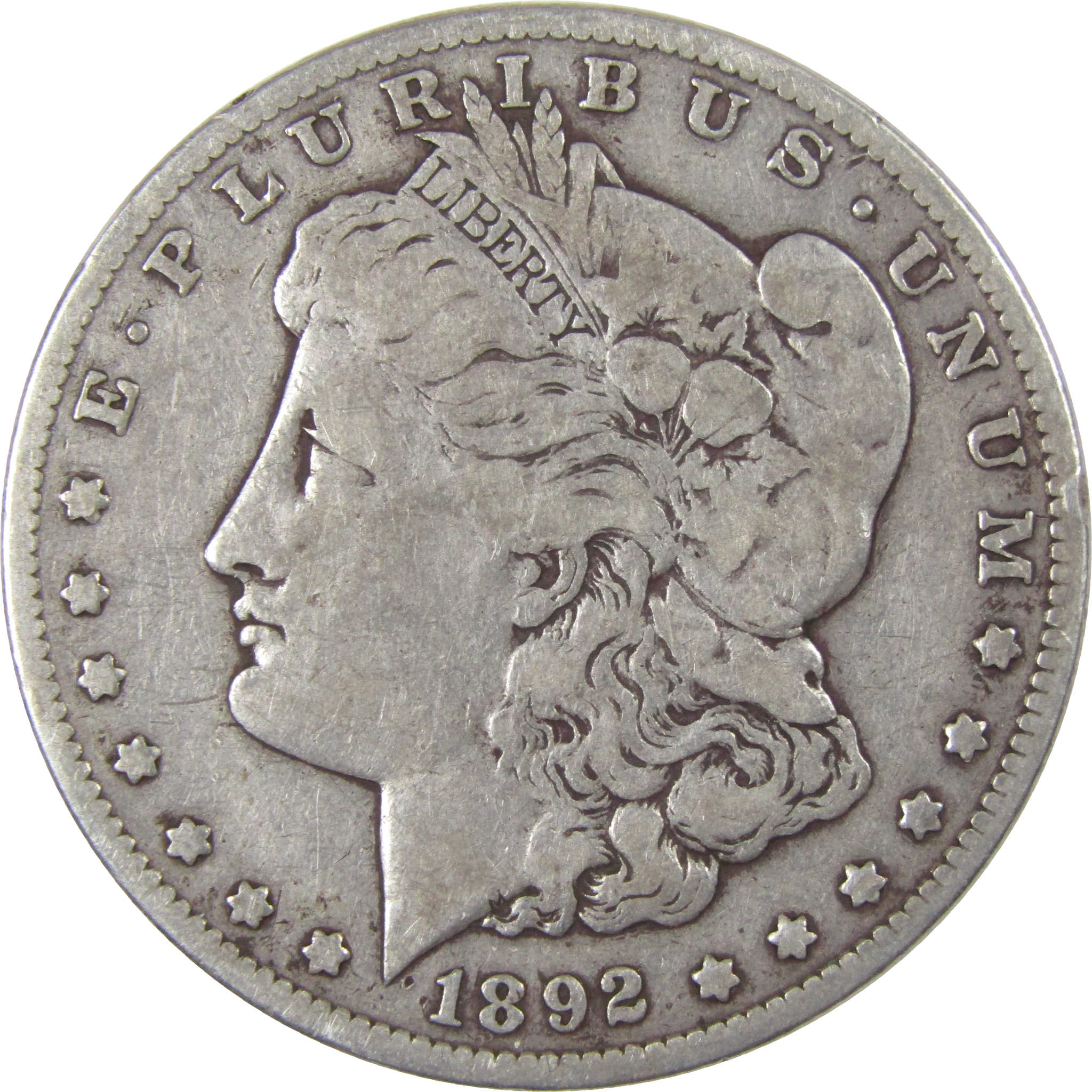 1892 S Morgan Dollar F Fine Silver $1 Coin Collectible SKU:I23476