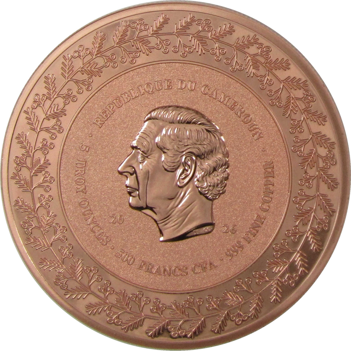 2026 Cameroon 5 oz Copper Merry Christmas Santa Milk and Cookies BU