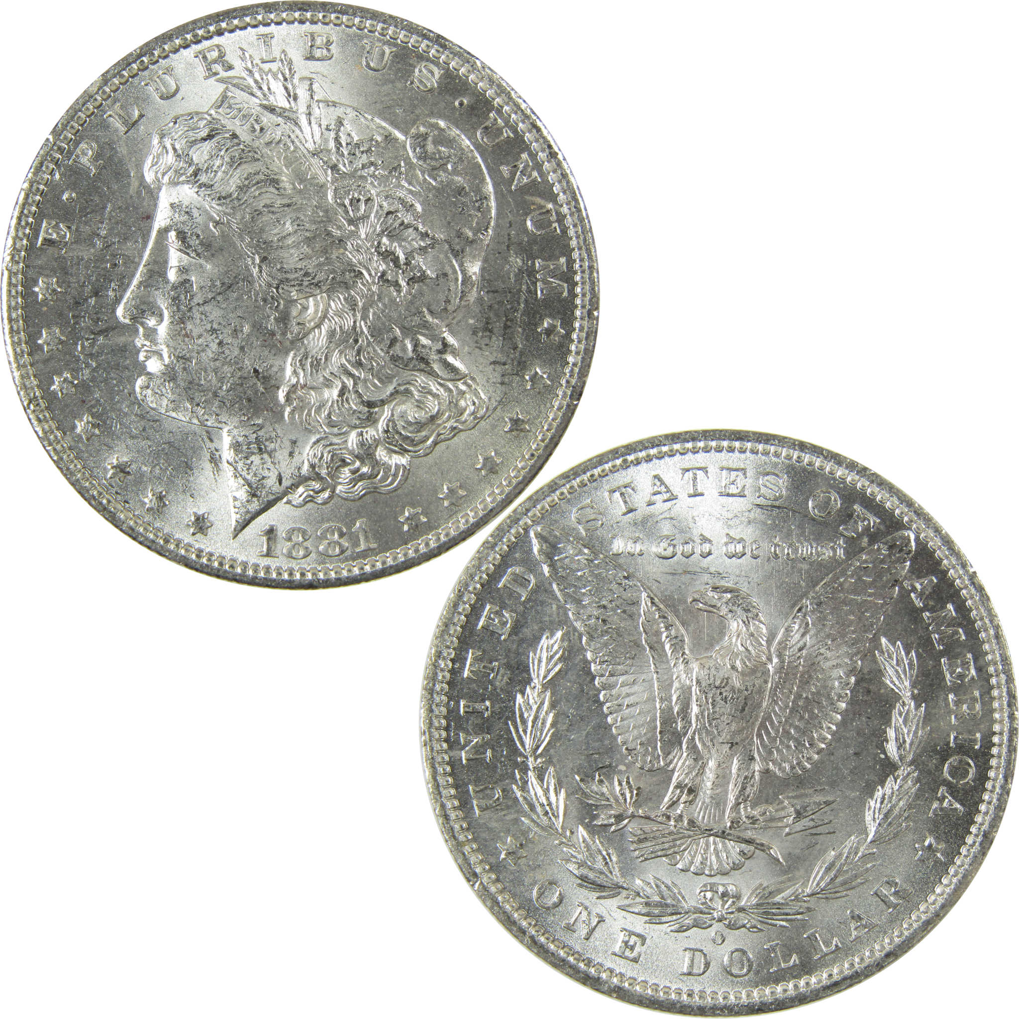 1881 O Morgan Silver Dollar Uncirculated Mint State $1 Coin SKU:I27708