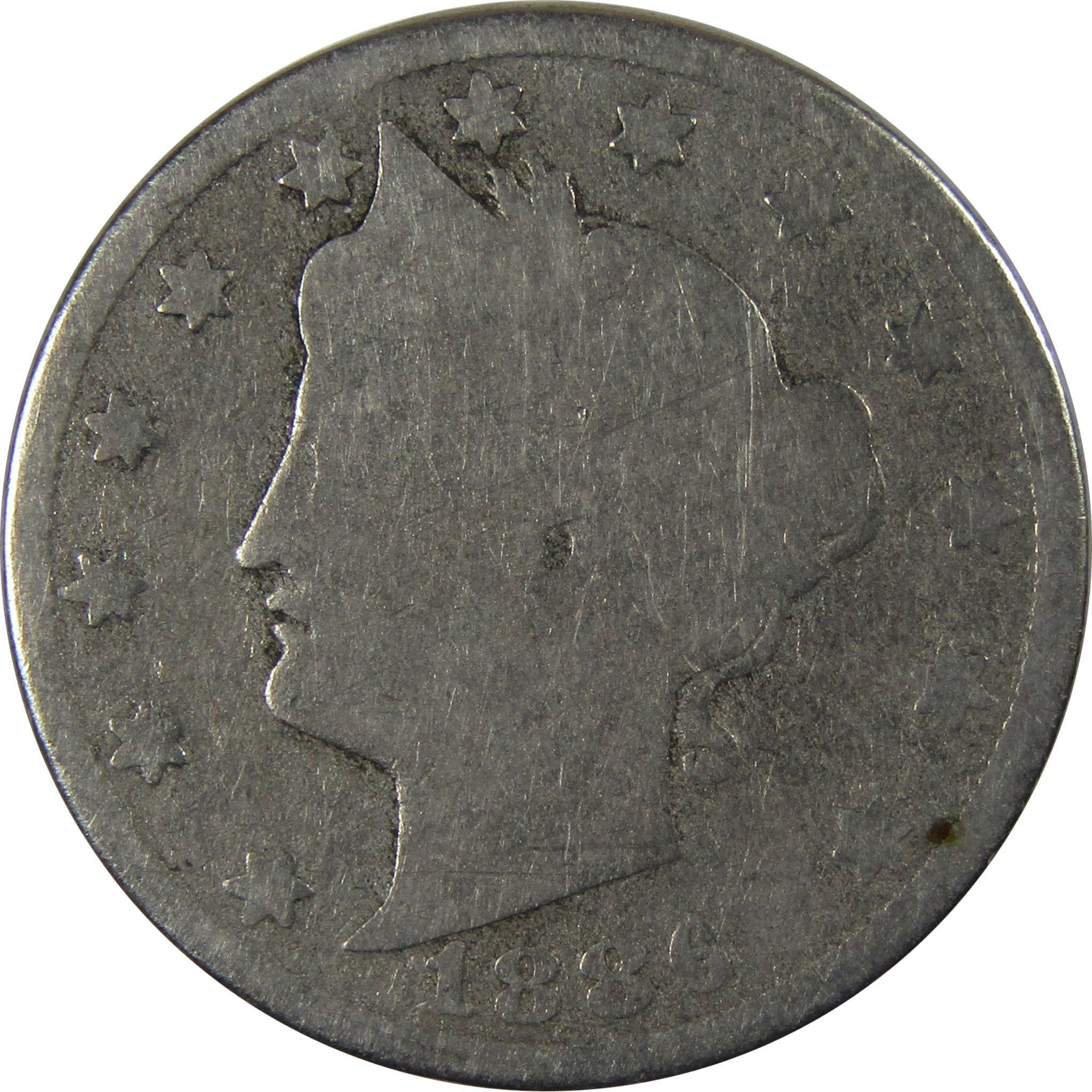 1886 Liberty Head V Nickel AG About Good 5c Coin SKU:I23468