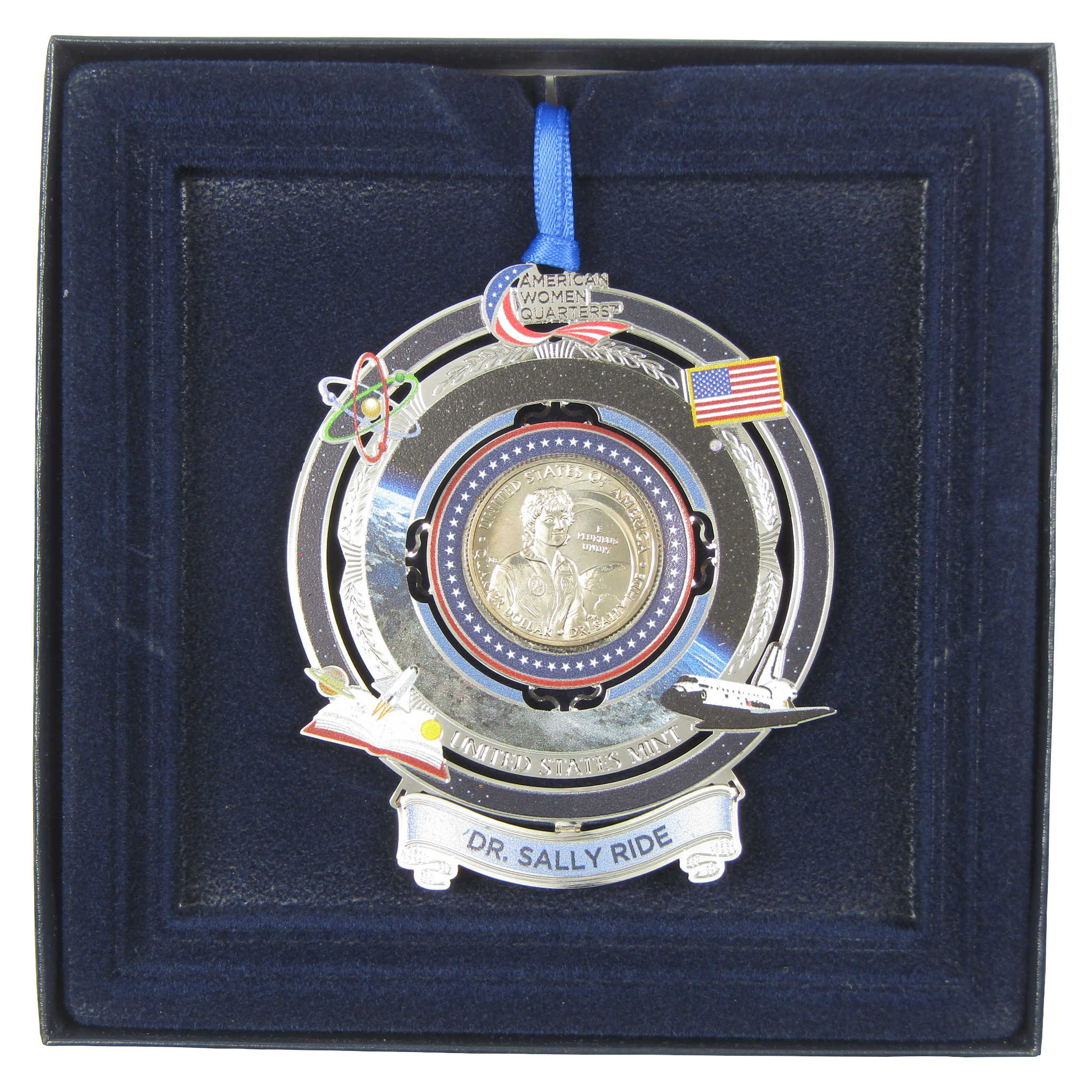 2022 Sally Ride American Women Quarter Christmas Ornament OGP COA