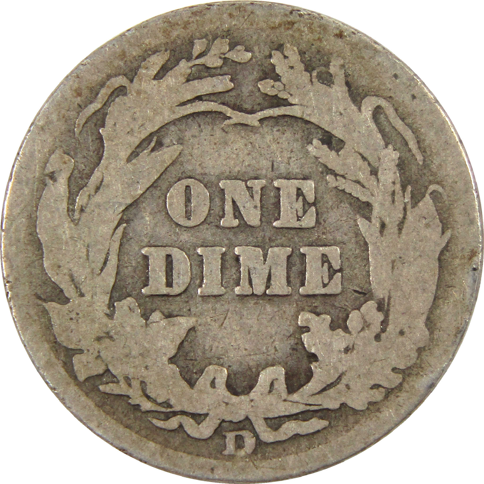 1908 D Barber Dime Circulated Silver 10c Coin Collectible
