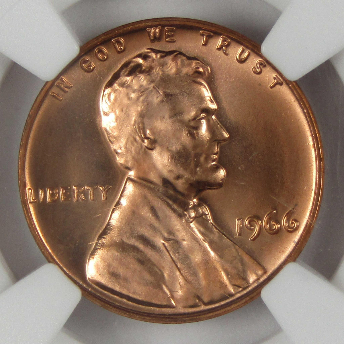 1966 SMS Lincoln Memorial Cent MS 68 RD NGC Uncirculated SKU:I27494