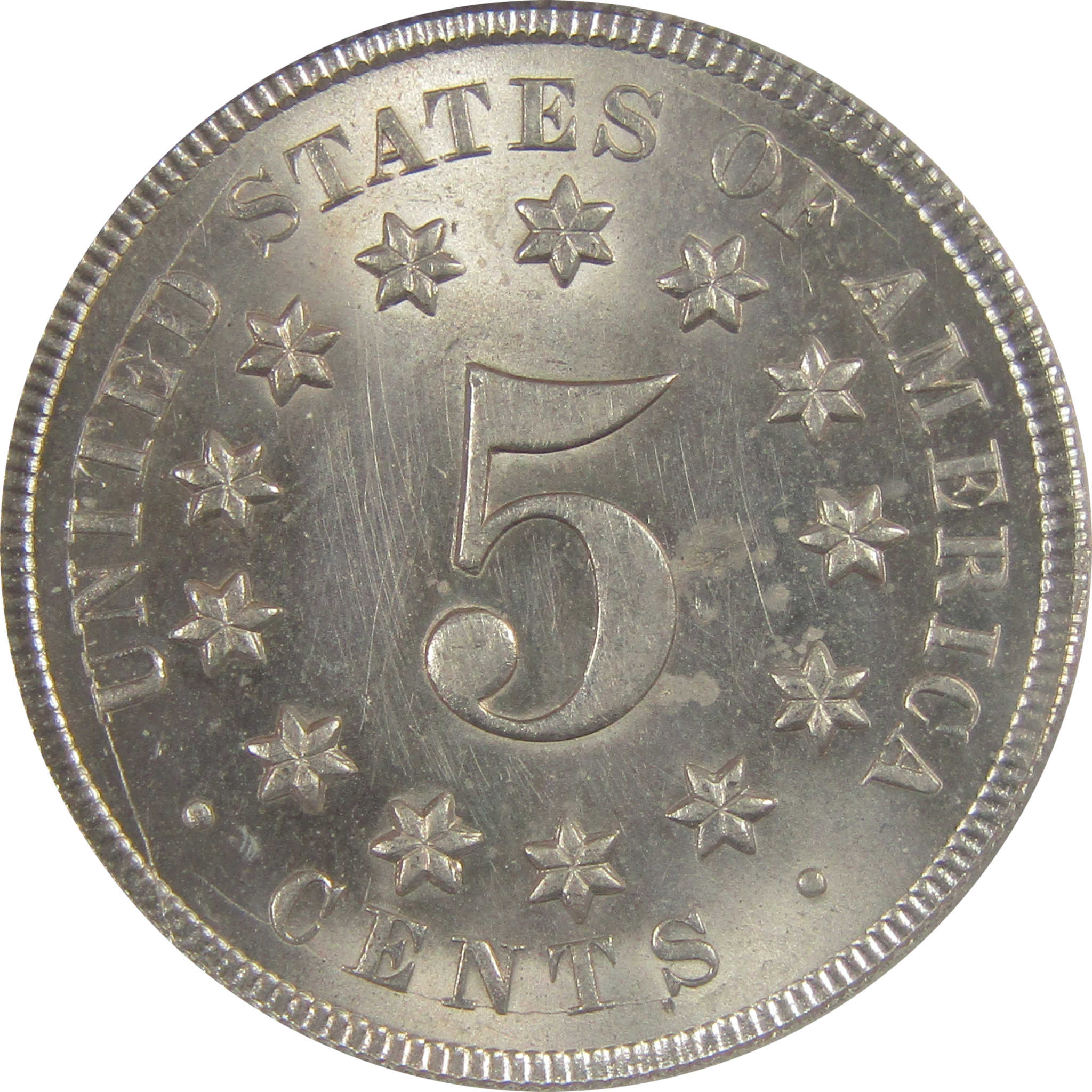 1868 Shield Nickel MS 63 ANACS Uncirculated 5c Coin SKU:CPC0819