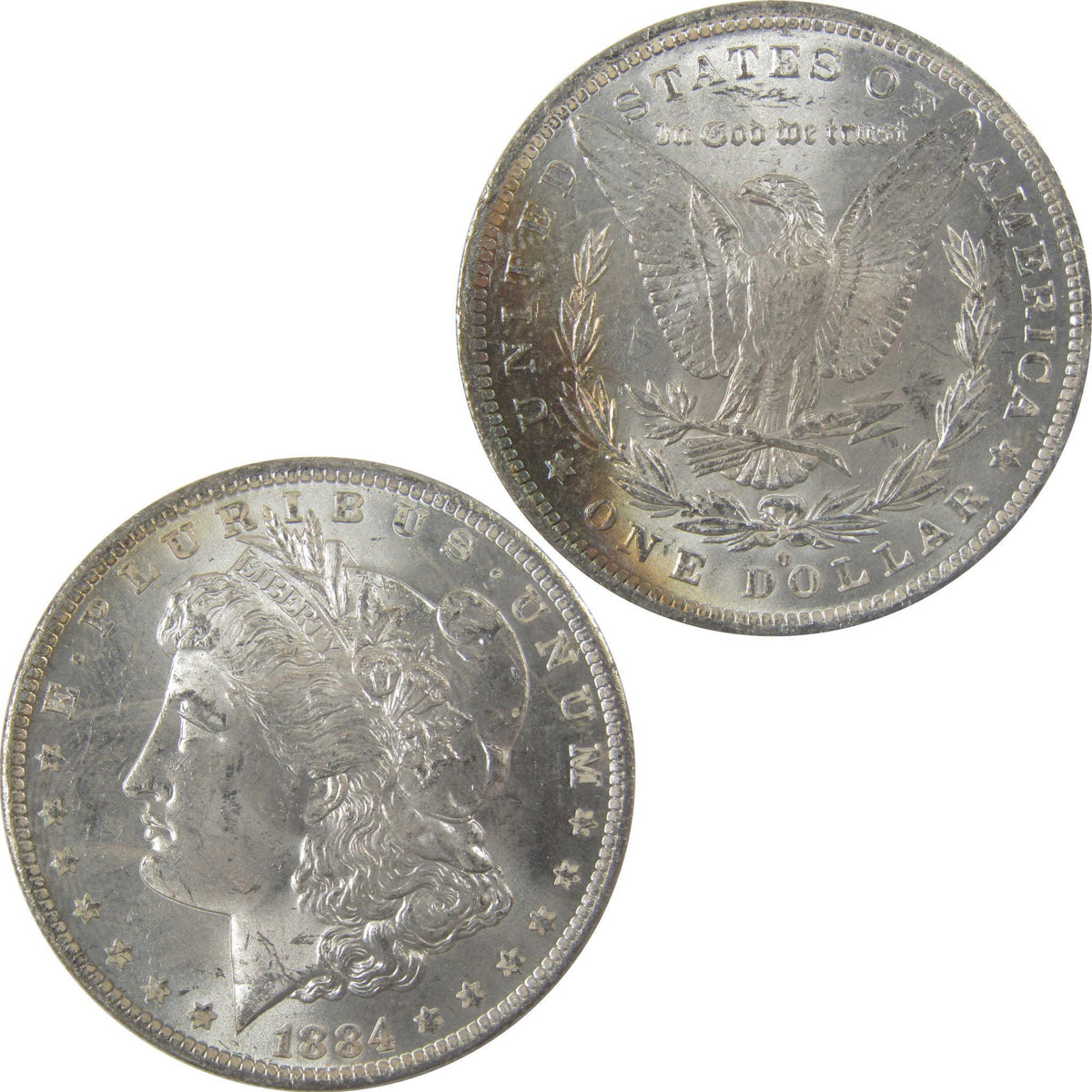 1884 O Morgan Silver Dollar Uncirculated Mint State Toned SKU:I23522