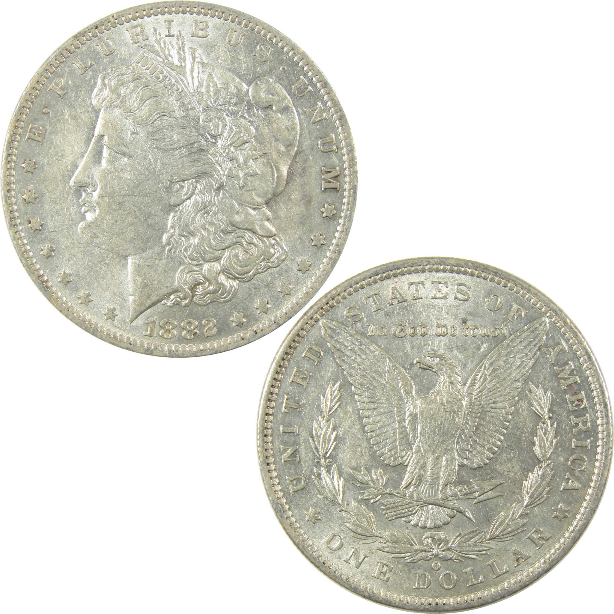 1882 O/O VAM-7 Repunched MM Top 100 Morgan Silver Dollar AU SKU:I25339 - Morgan coin - Morgan silver dollar - Morgan silver dollar for sale - Profile Coins & Collectibles