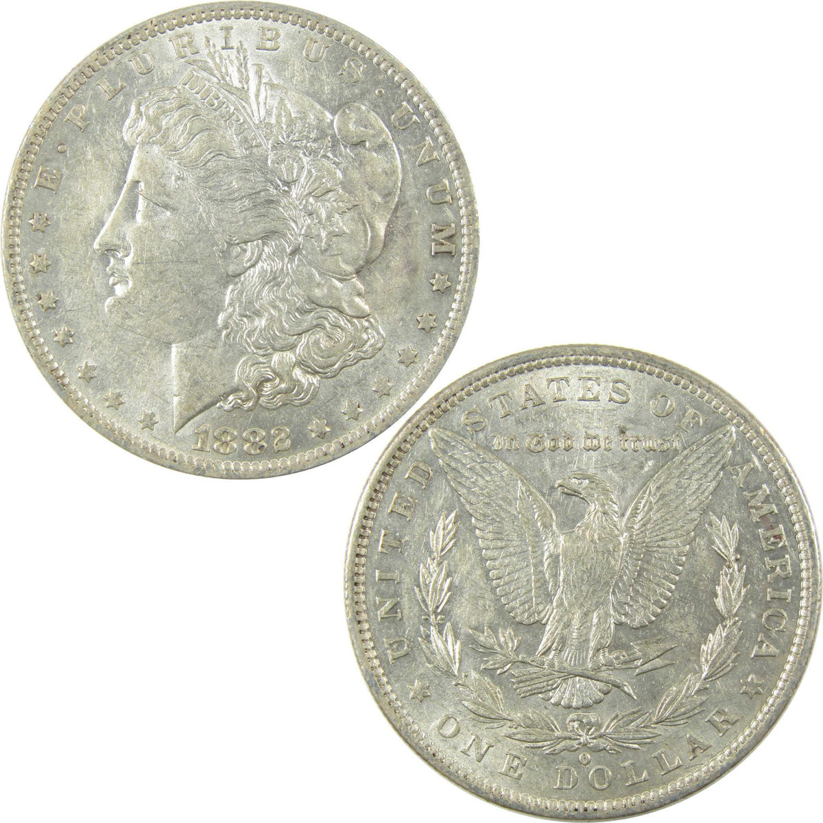 1882 O/O VAM-7 Repunched MM Top 100 Morgan Silver Dollar AU SKU:I25339 - Morgan coin - Morgan silver dollar - Morgan silver dollar for sale - Profile Coins & Collectibles
