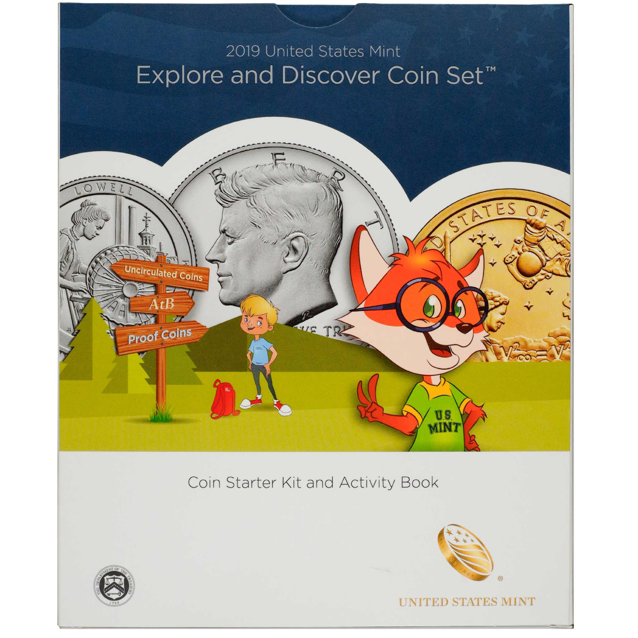 2019 Young Collectors Explore and Discover Coin Set Starter Kit & Book
