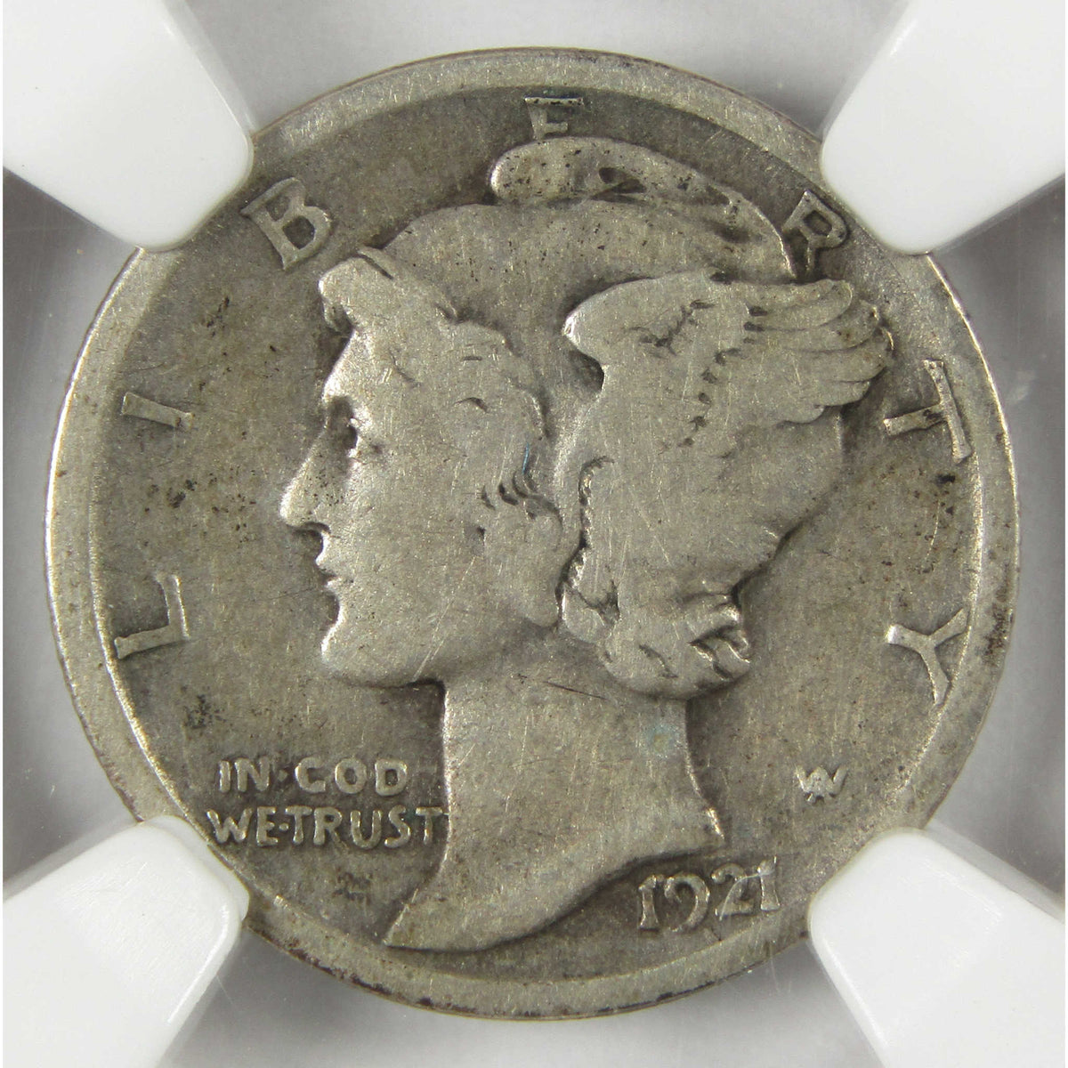 1921 D Mercury Silver Dime VG 10 NGC 10c Coin Collectible