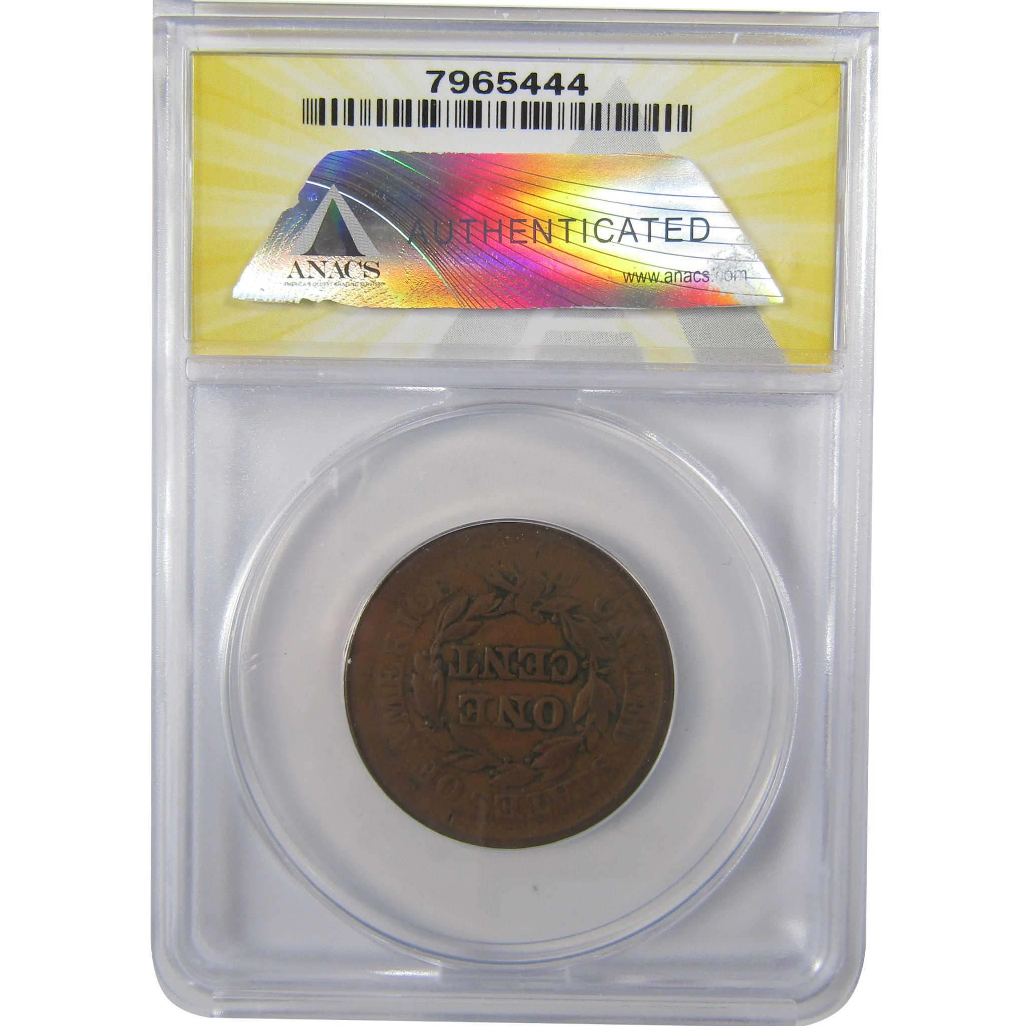 1852 Braided Hair Copper Large Cent VF 30 Details ANACS SKU:I25517