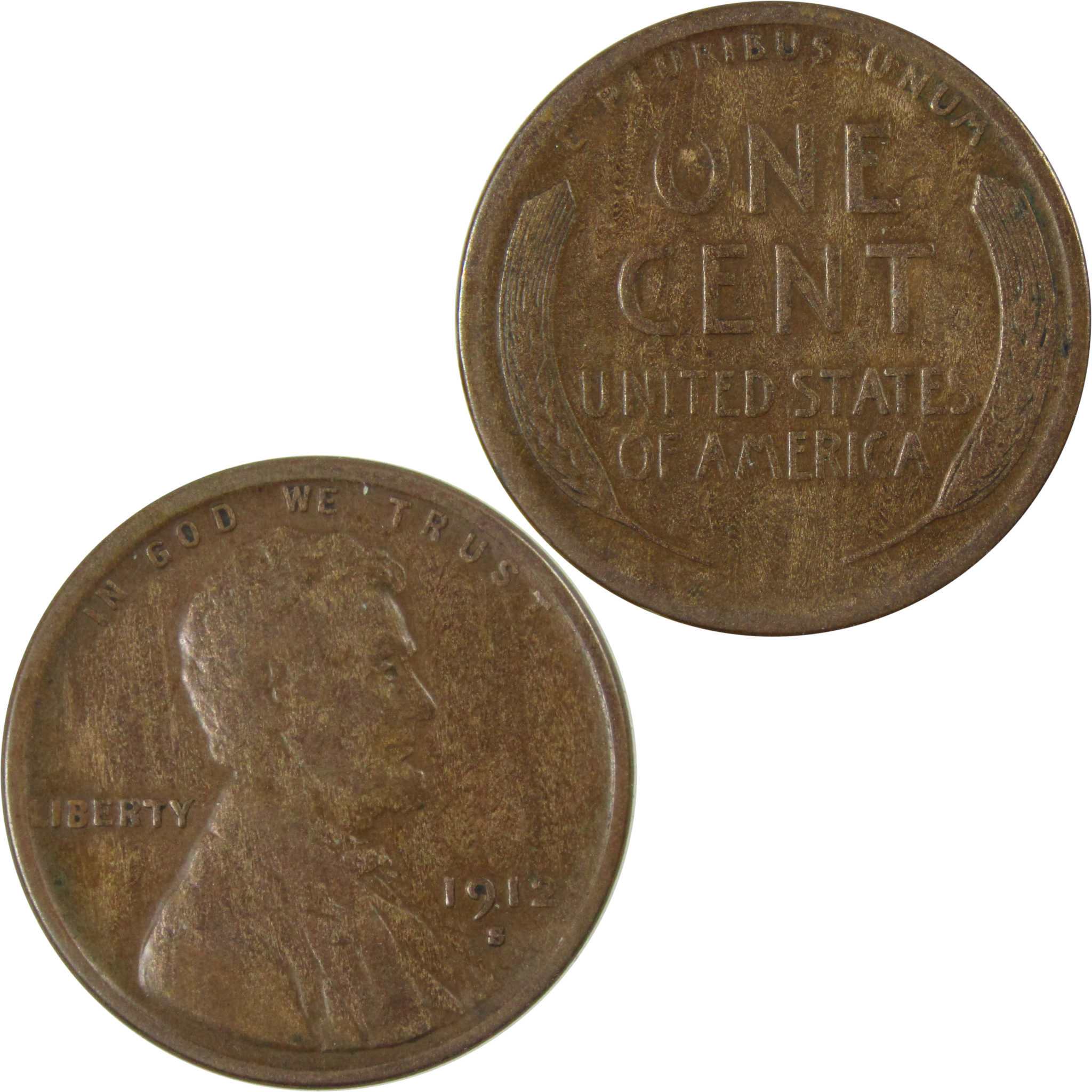 1912 S Lincoln Wheat Cent VF Very Fine Details Penny SKU:I26367