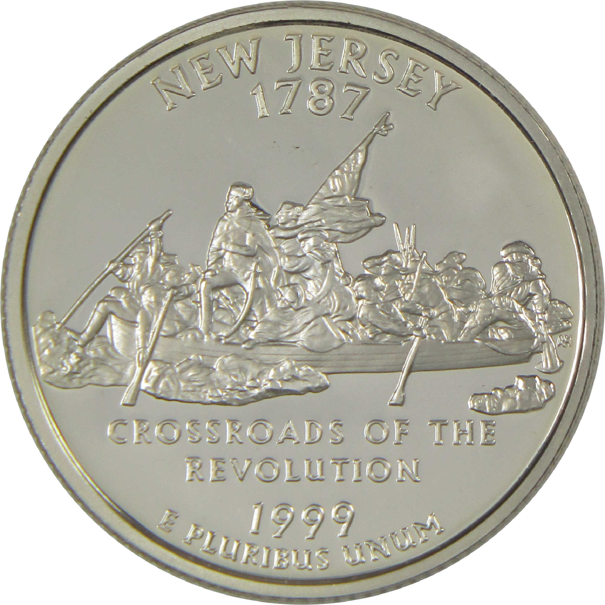 1999 S New Jersey State Quarter Choice Proof Silver 25c Coin