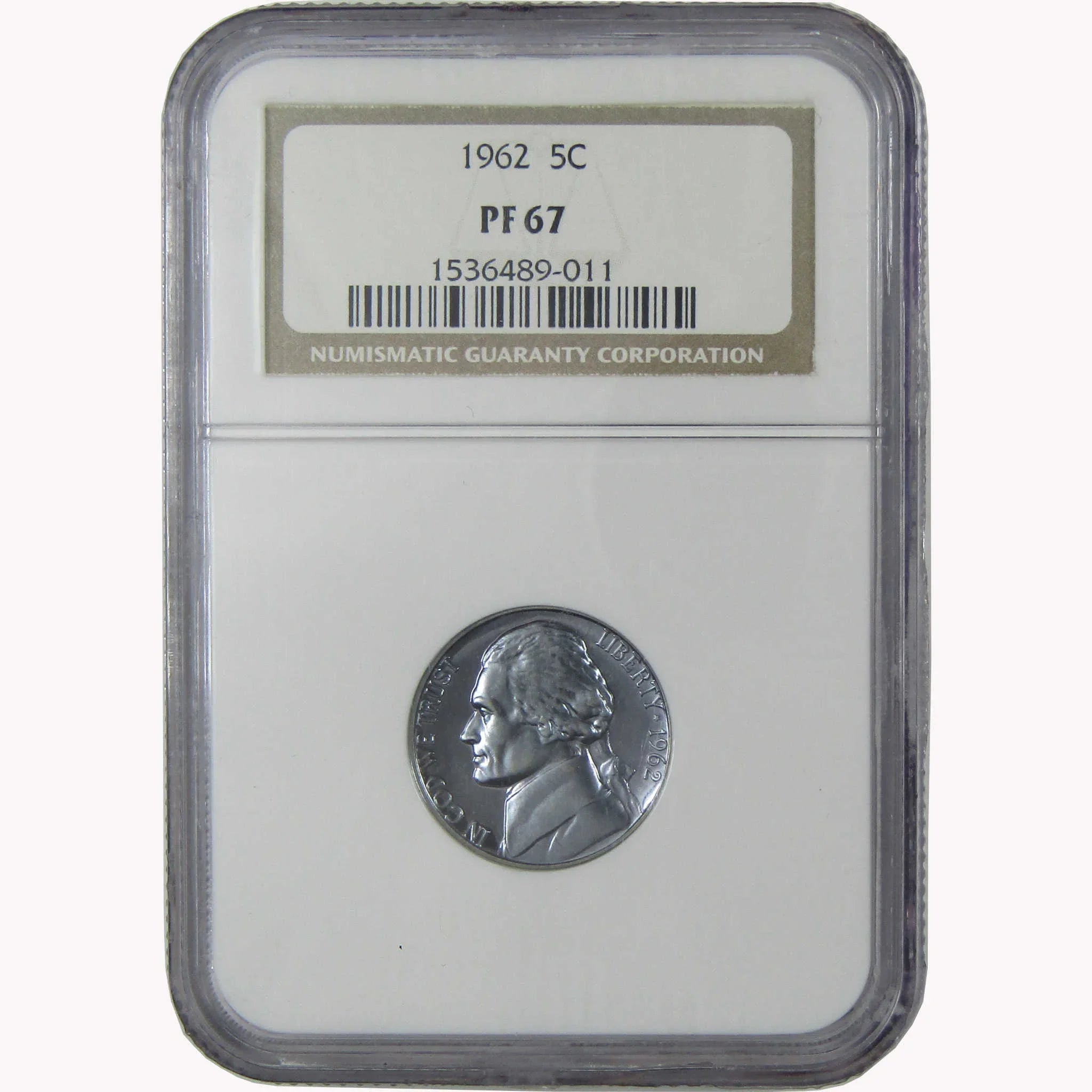 1962 Jefferson Nickel PF 67 NGC Proof 5c Coin SKU:I26435
