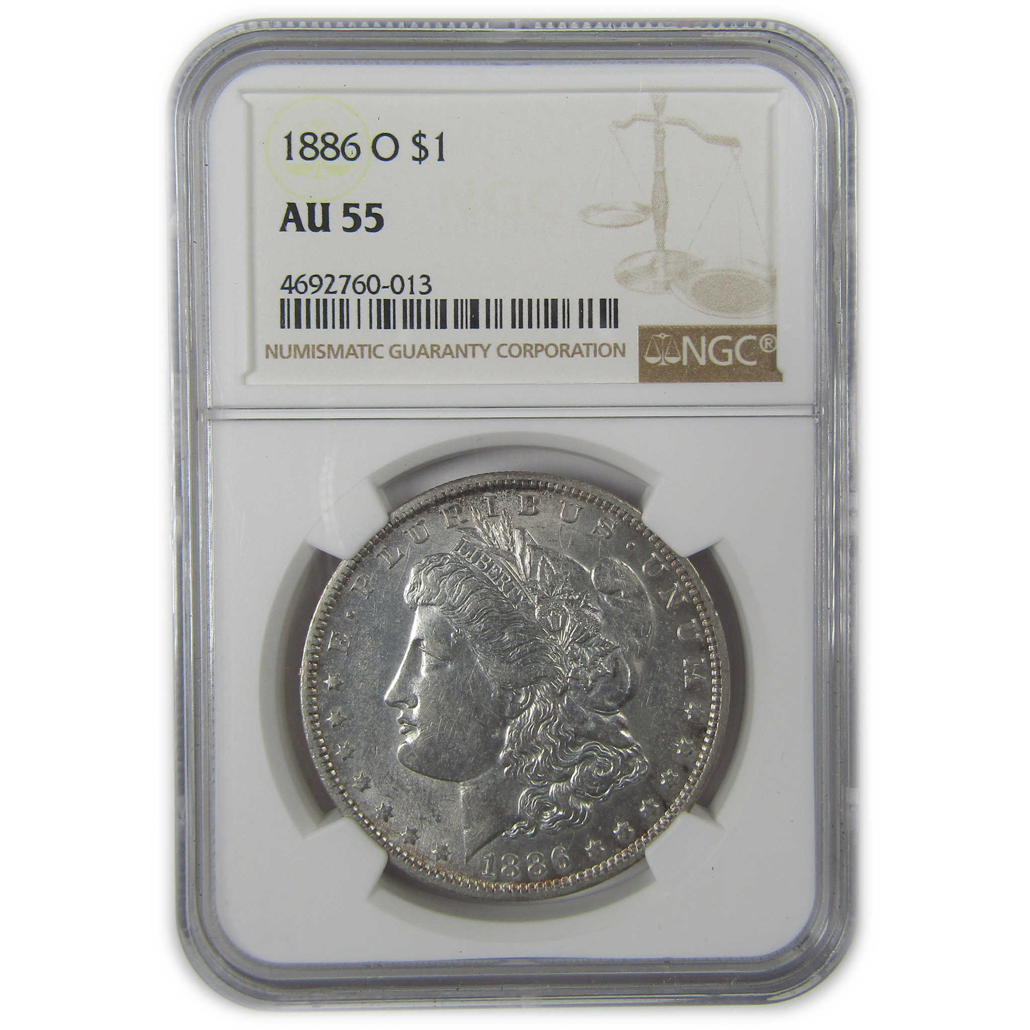 1886 O Morgan Dollar AU 55 NGC Silver $1 Coin SKU:CP70 - Morgan coin - Morgan silver dollar - Morgan silver dollar for sale - Profile Coins & Collectibles