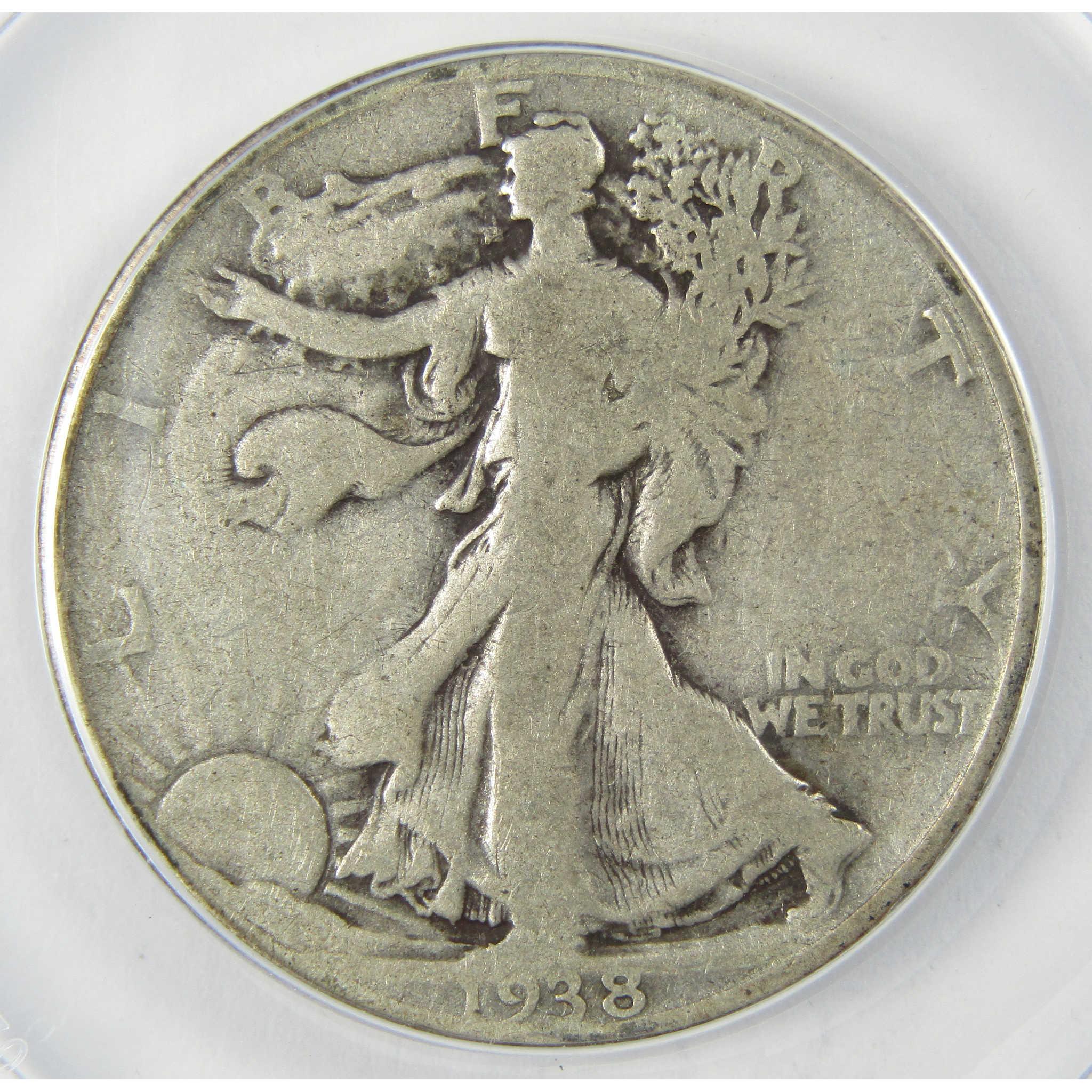 1938 D Liberty Walking Silver Half Dollar G 6 ANACS SKU:I25584