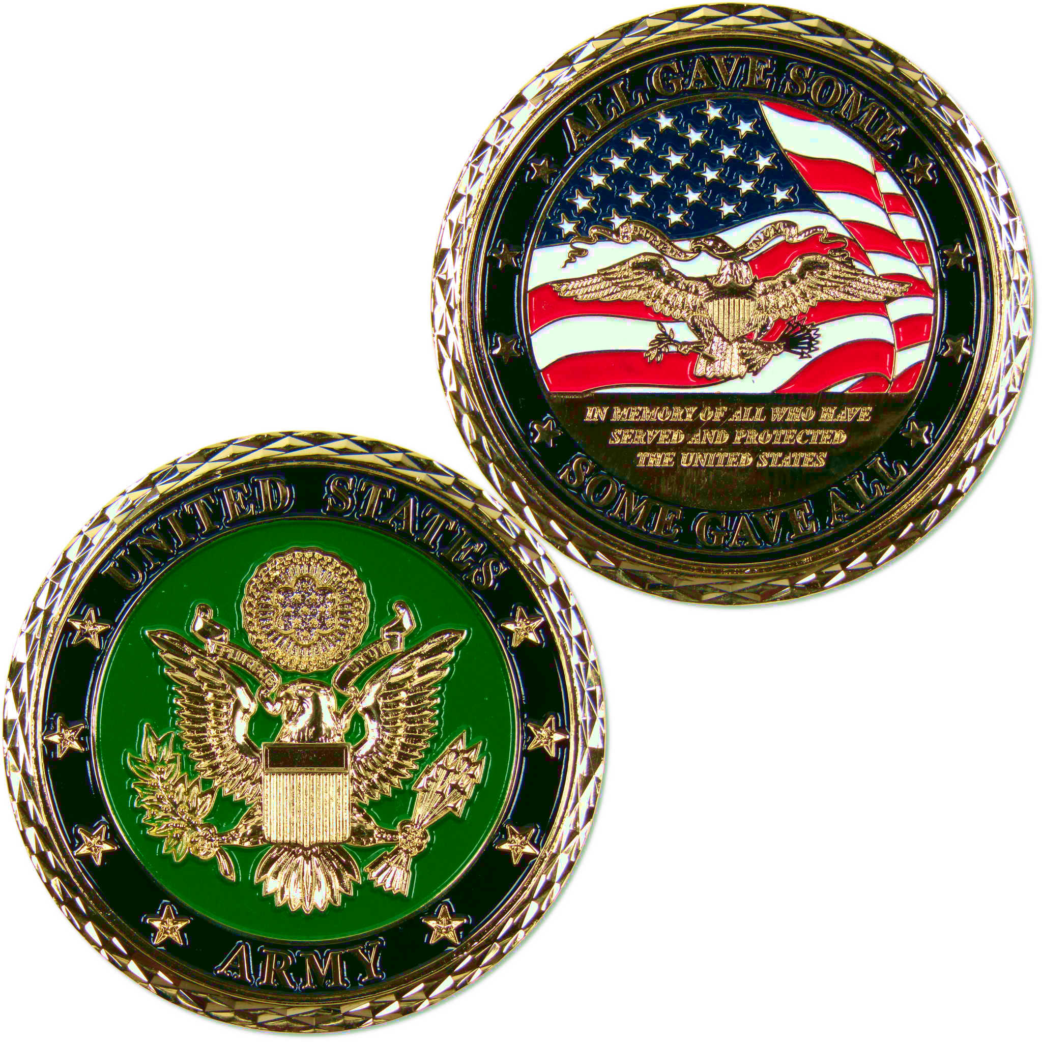 United States Army Challenge Coin Brass Collectible with Enameled Coloring