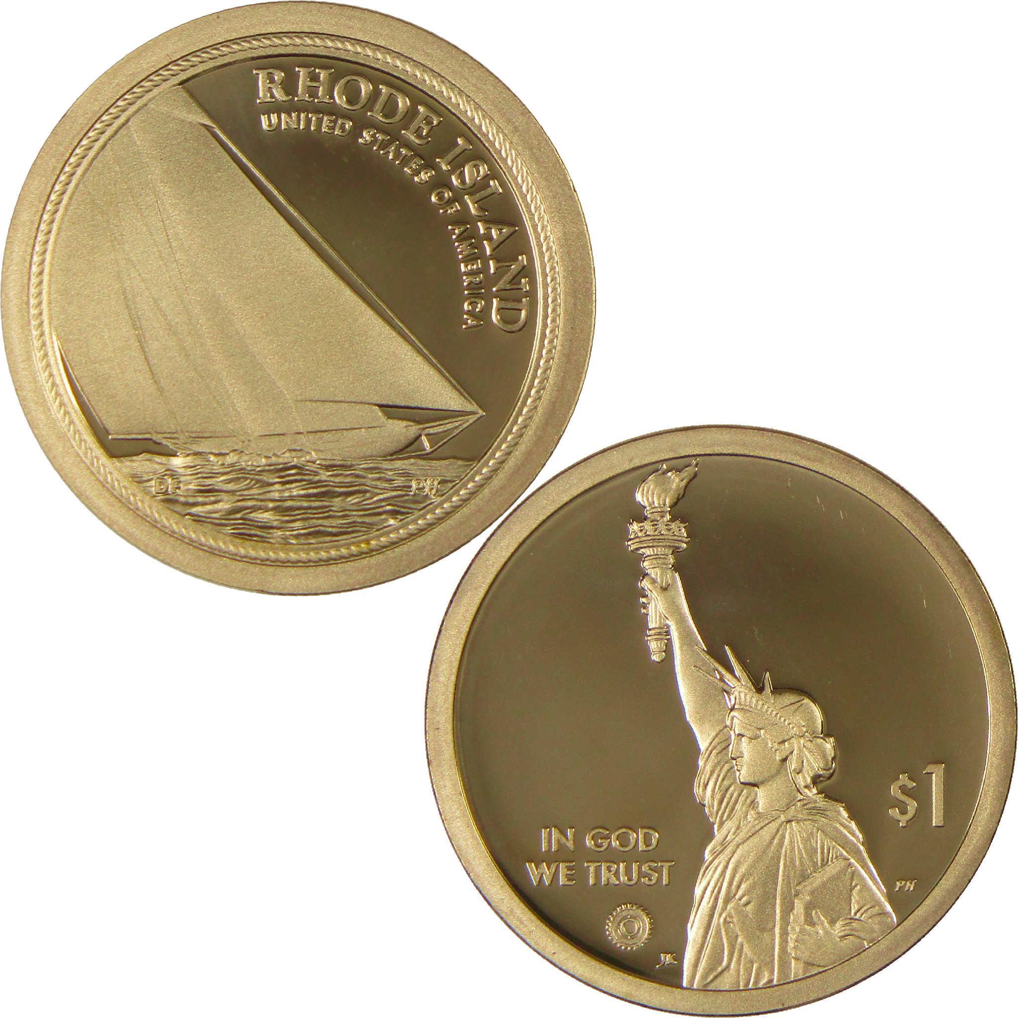 2022 S Rhode Island Nautical American Innovation Dollar Proof $1 Coin