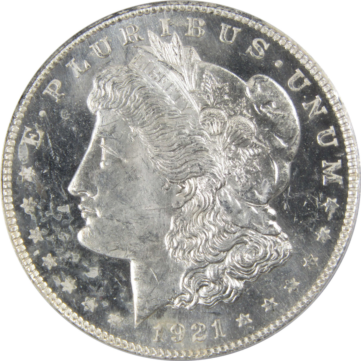 1921 Morgan Silver Dollar MS 63 PL ICG Proof-Like $1 Coin SKU:I29129