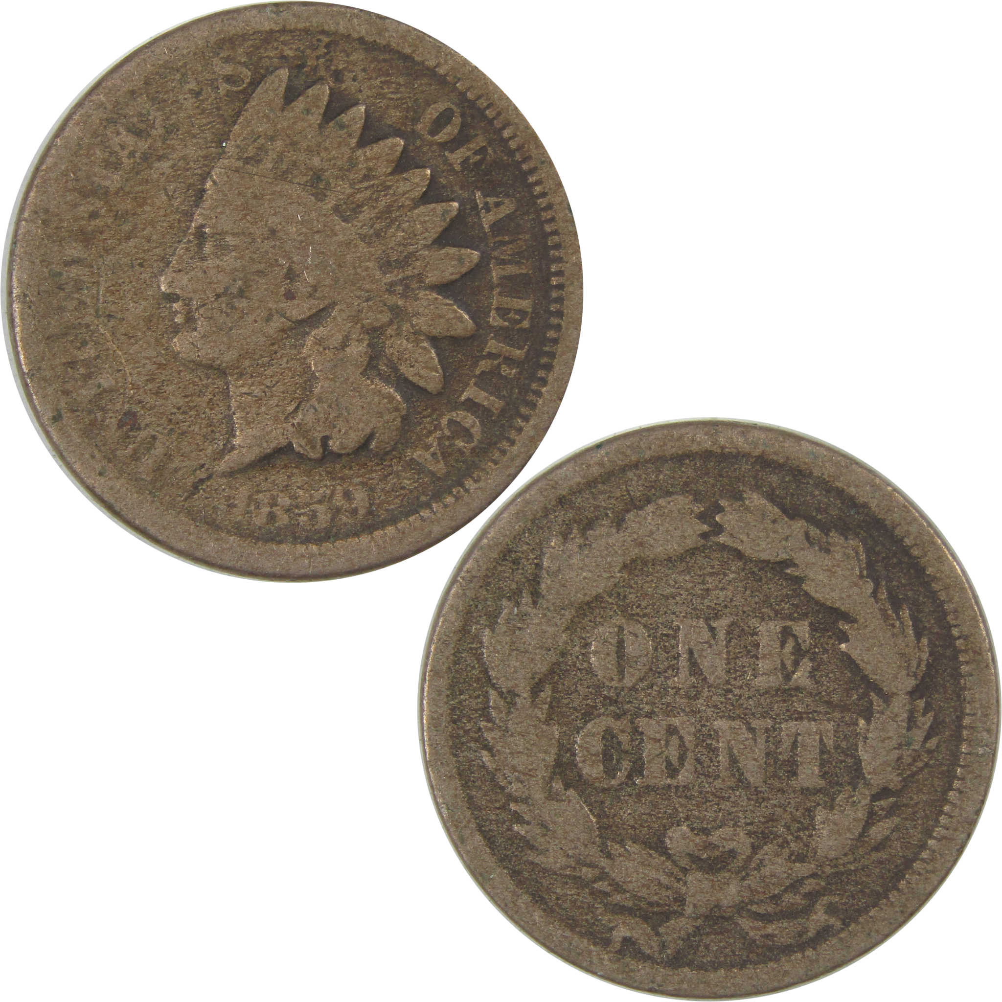 1859 Indian Head Cent AG About Good Penny 1c Coin SKU:I23272