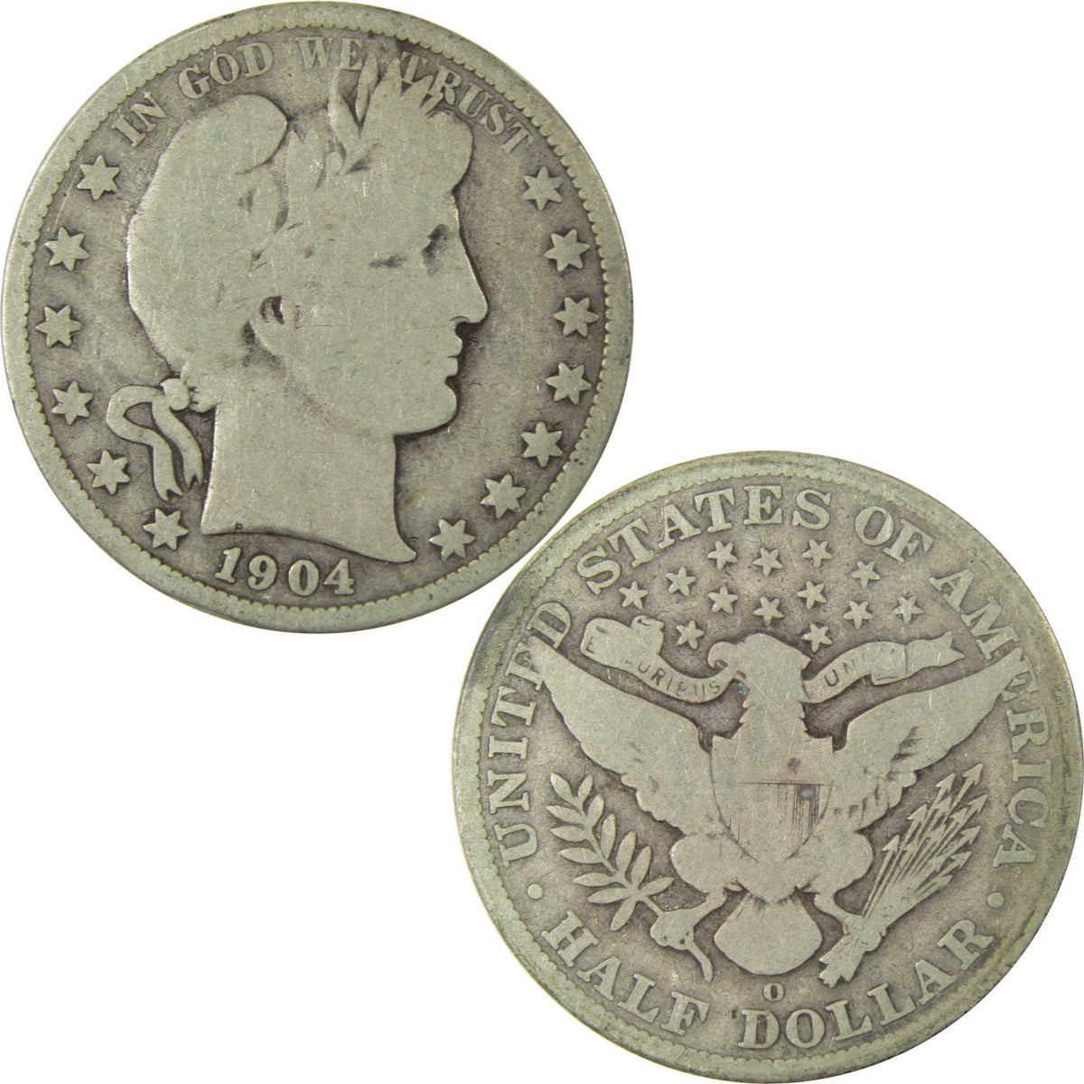 1904 O Barber Silver Half Dollar G Good 50c CoinSKU:CP1481
