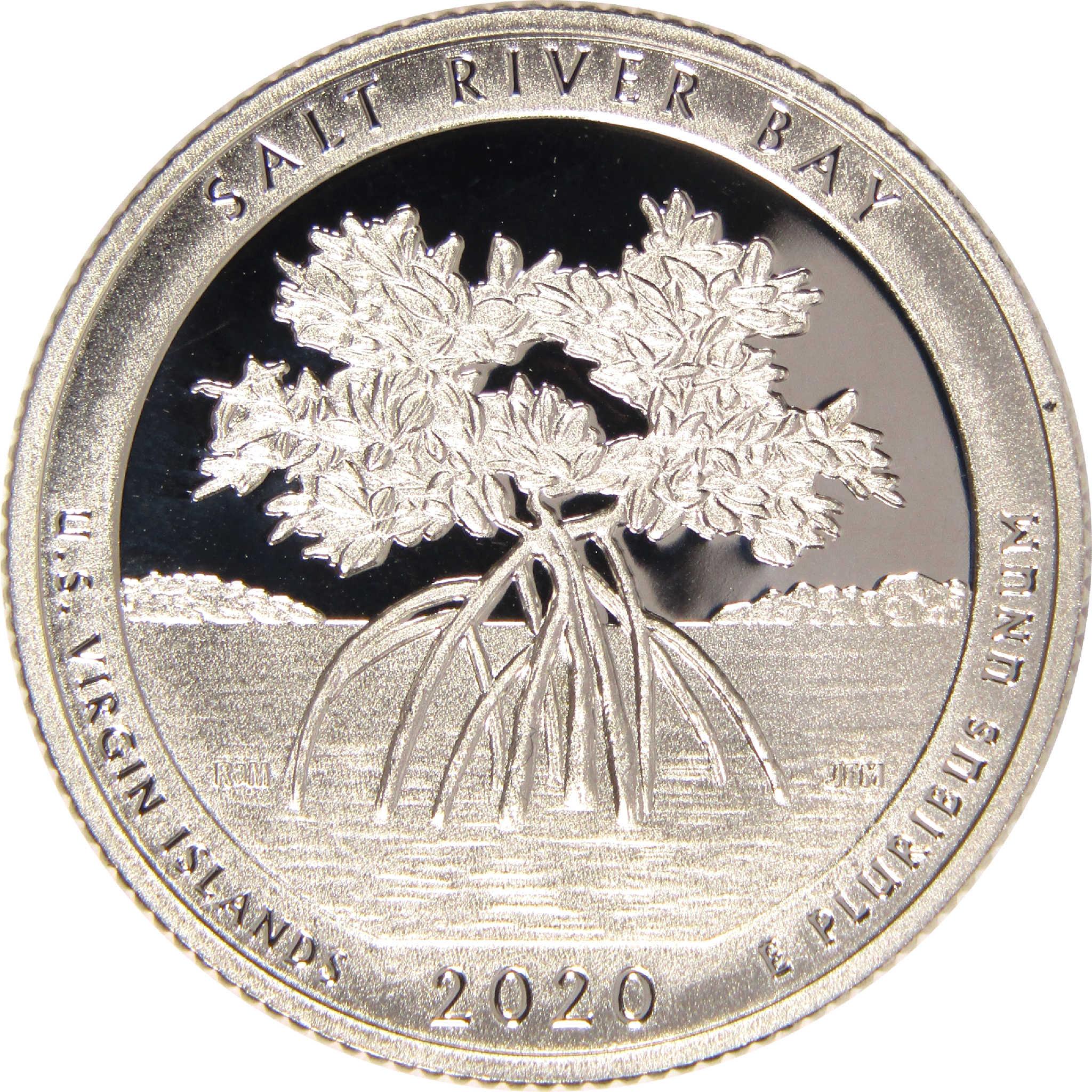 2020 Salt River Bay U.S. Virgin Islands quarter featuring mangrove tree design