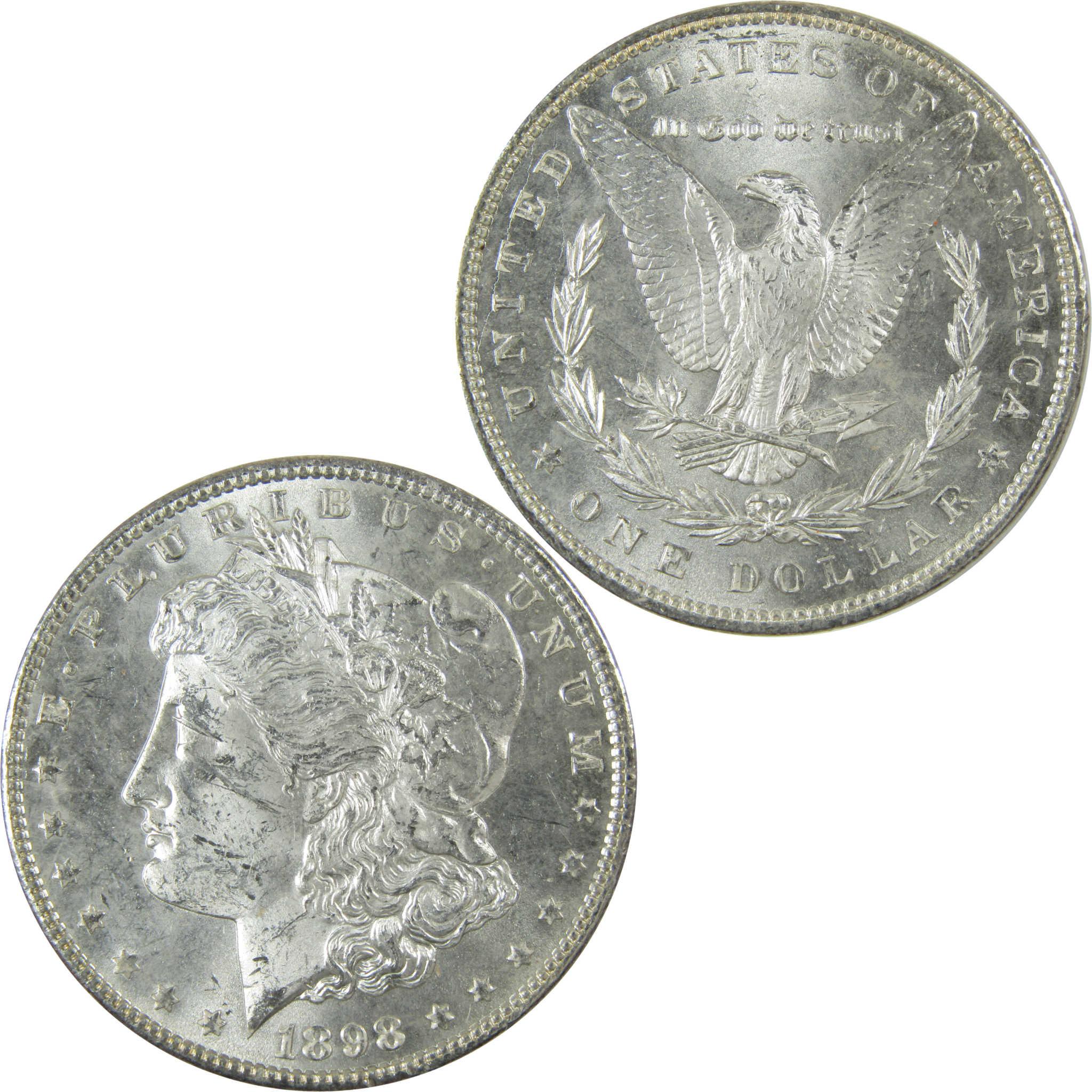1898 Morgan Silver Dollar Uncirculated Mint State $1 Coin SKU:I27686 - Morgan coin - Morgan silver dollar - Morgan silver dollar for sale - Profile Coins & Collectibles