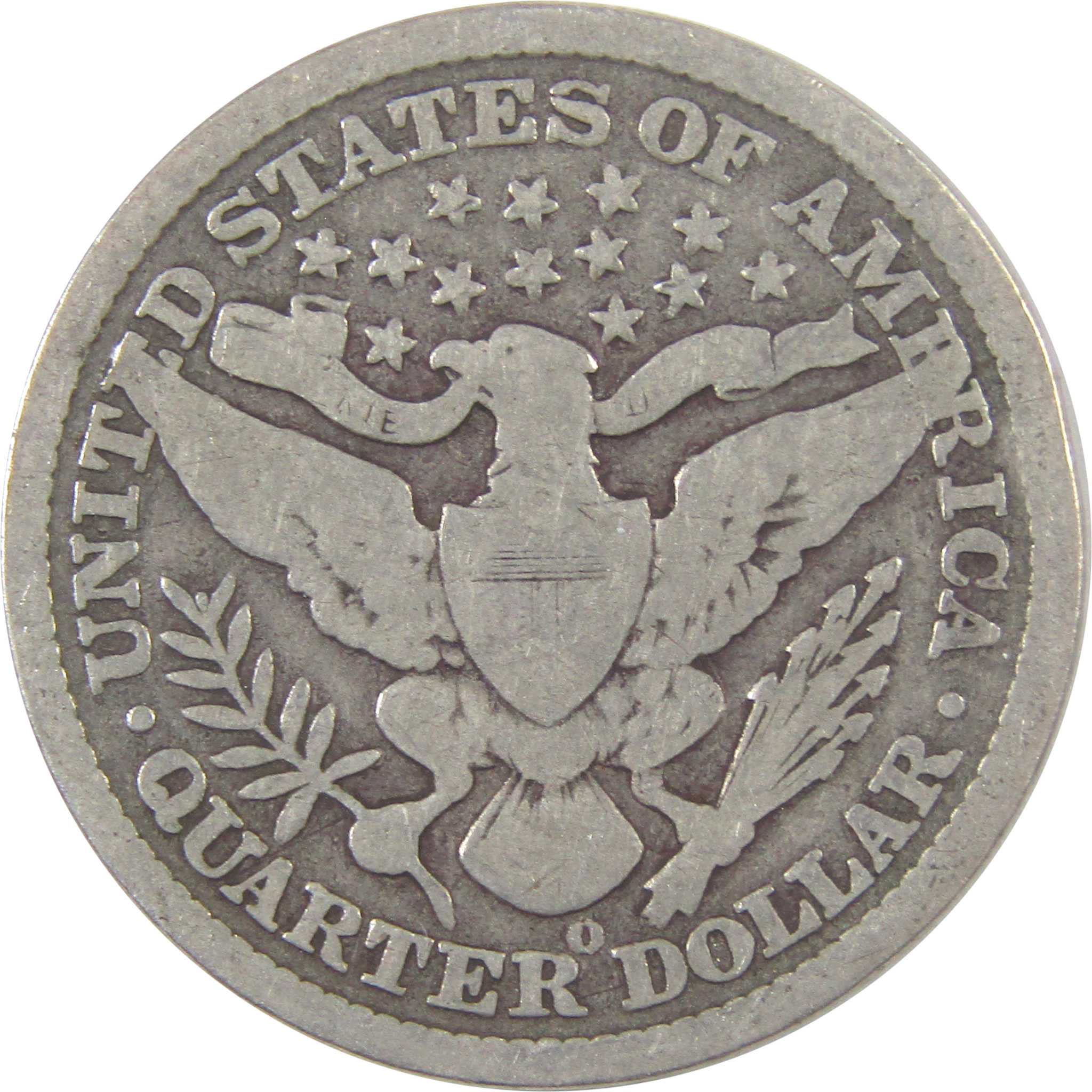 1896 O Barber Quarter G Good Details Silver 25c Coin SKU:I17948