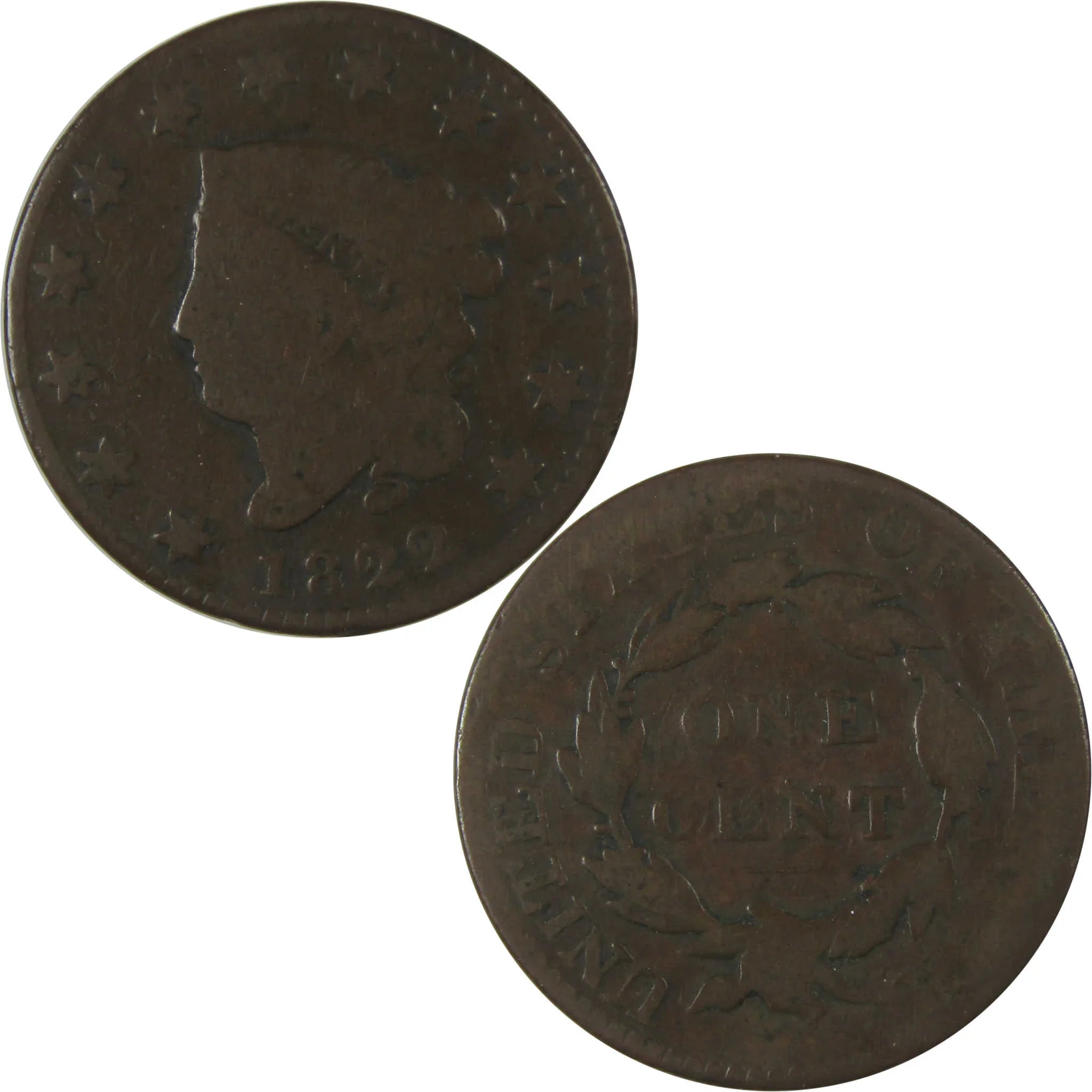 1822 Coronet Head Large Cent G Good Copper Penny 1c Coin SKU:I22735